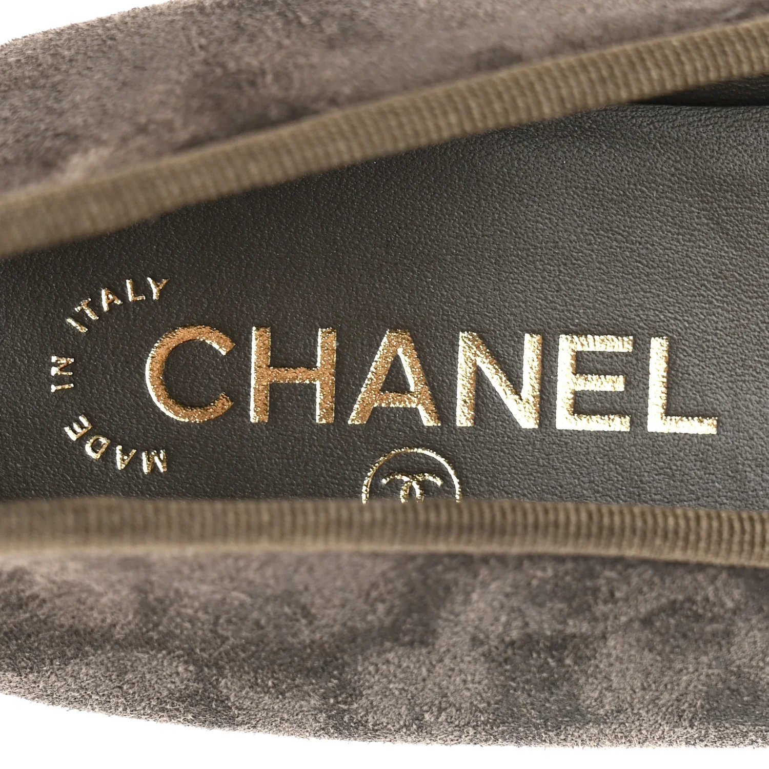 Suede Cap Toe CC Ballerina Flats 41 Grey Green - Image 8