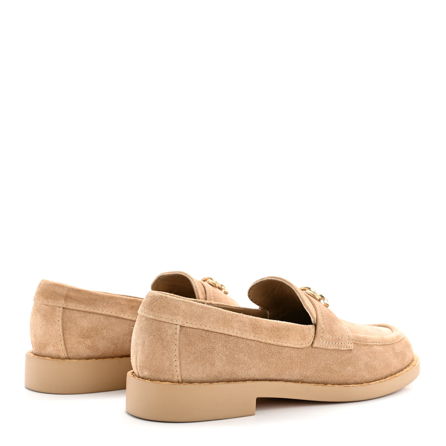 Suede CC Loafers 36.5 Dark Beige - Image 5