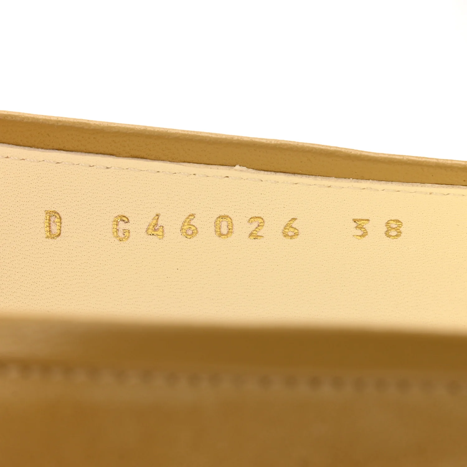 Suede Goatskin Cap Toe CC Ballerina Flats 38 Beige Black - Image 9