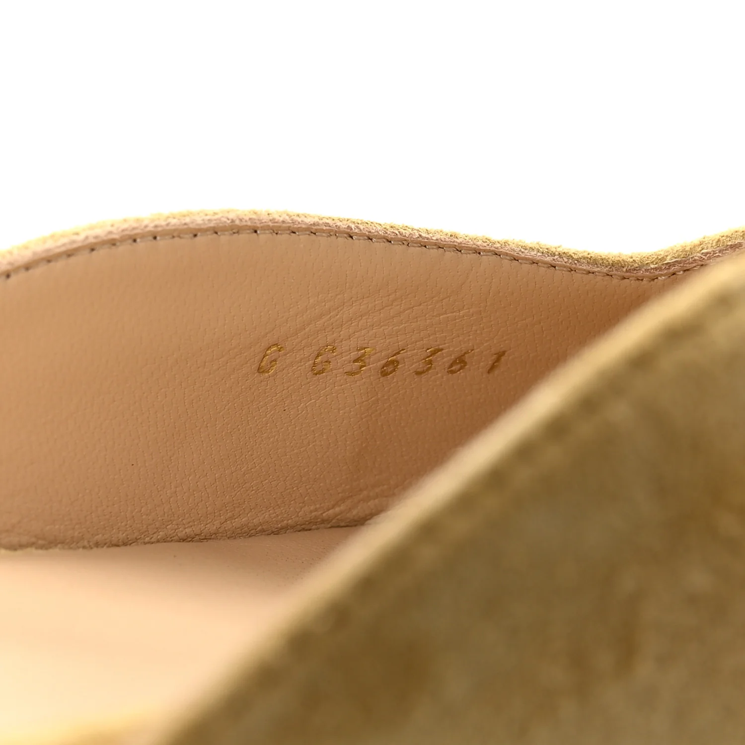Suede Grosgrain Bow Cap Toe CC Slingback Flats 38 Beige Black - Image 9