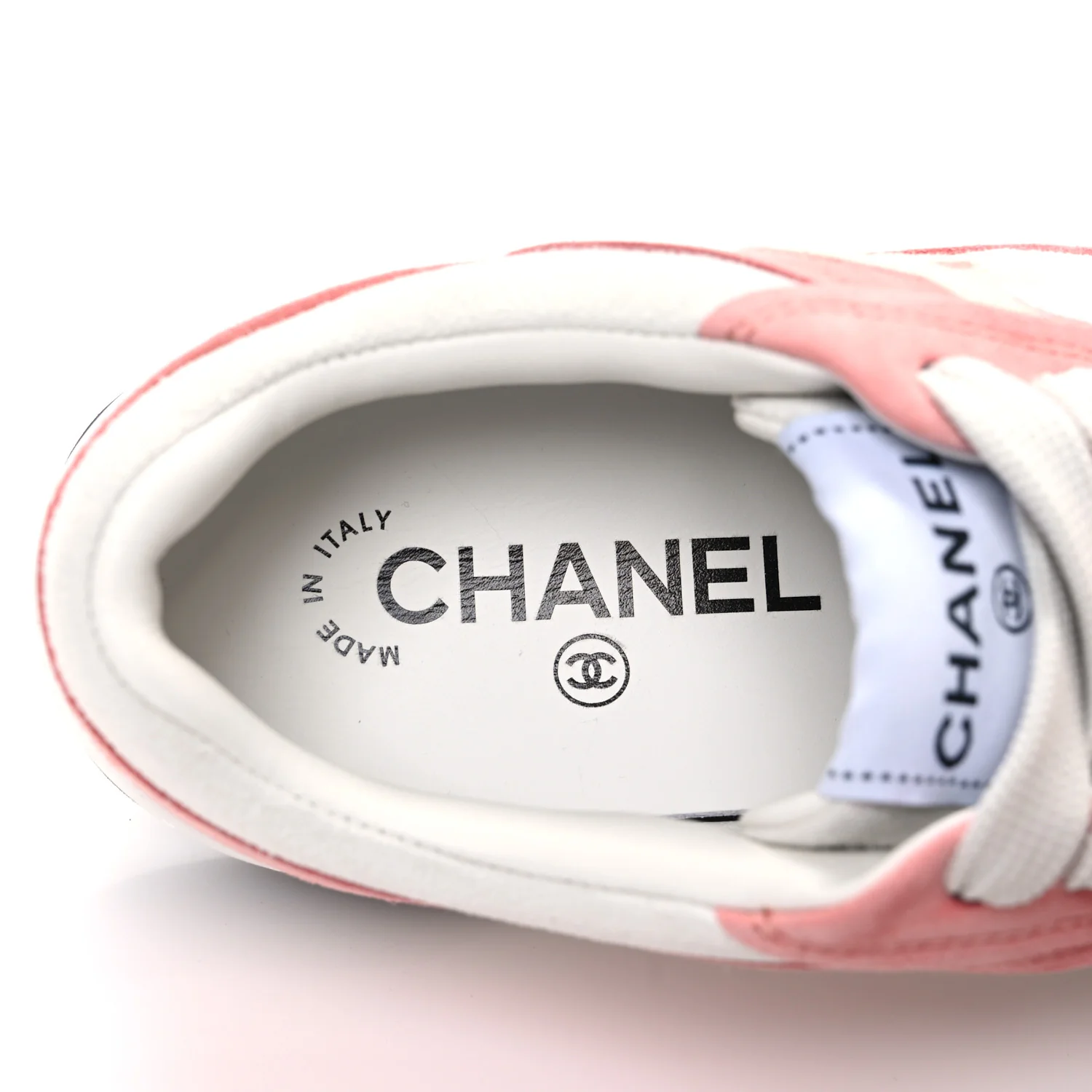 Suede Kidskin Womens CC Sneakers 35.5 White Pink - Image 10