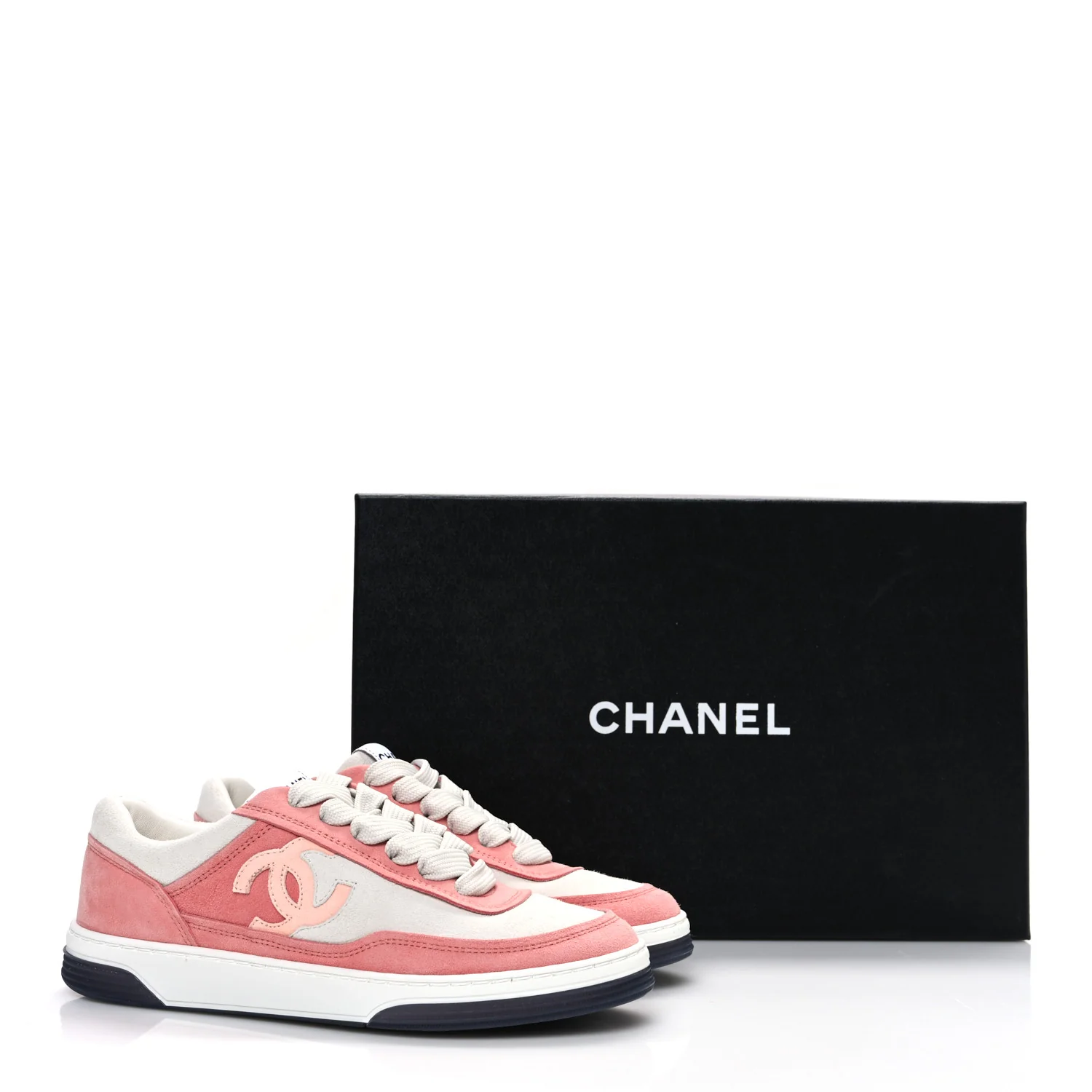 Suede Kidskin Womens CC Sneakers 35.5 White Pink - Image 11