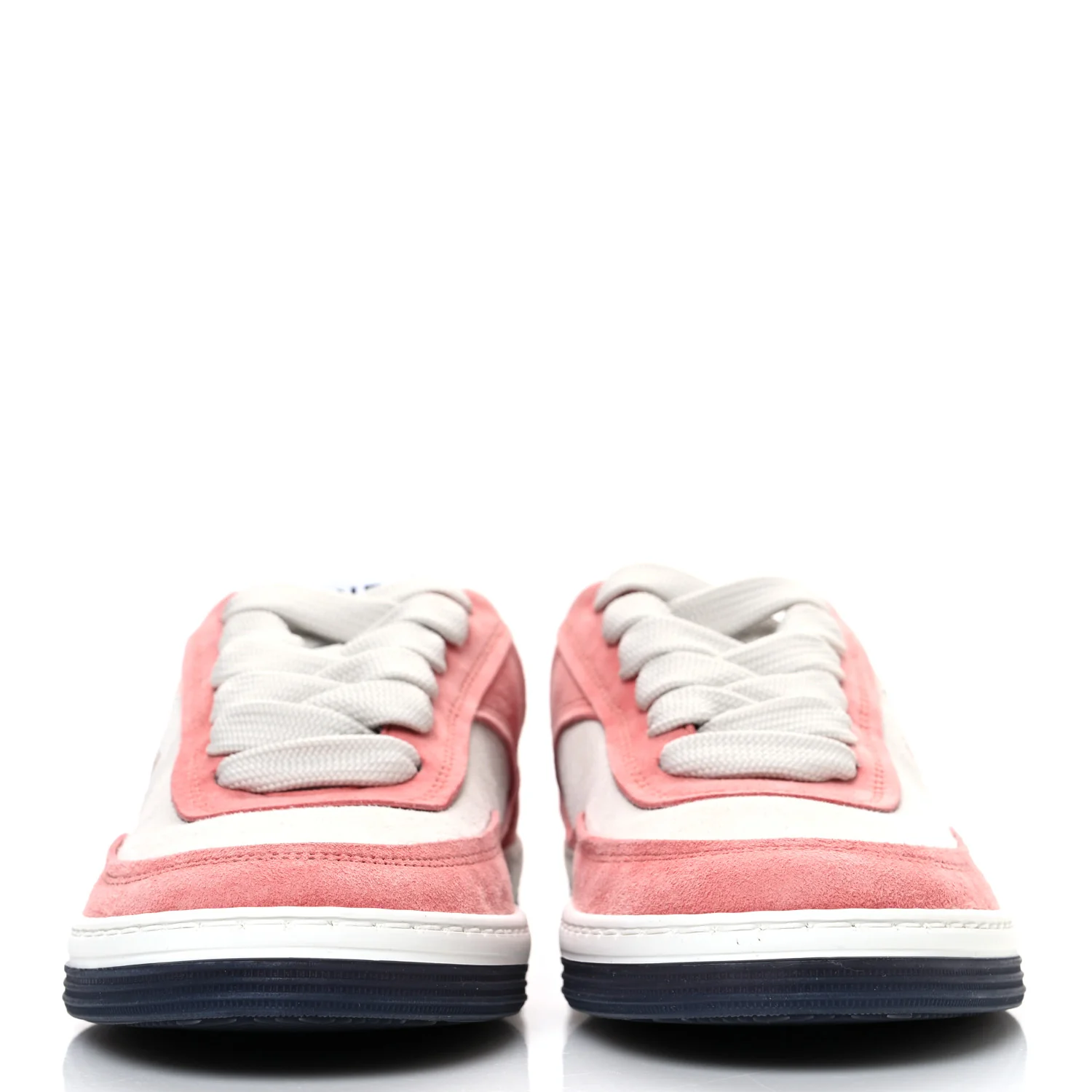 Suede Kidskin Womens CC Sneakers 35.5 White Pink - Image 3