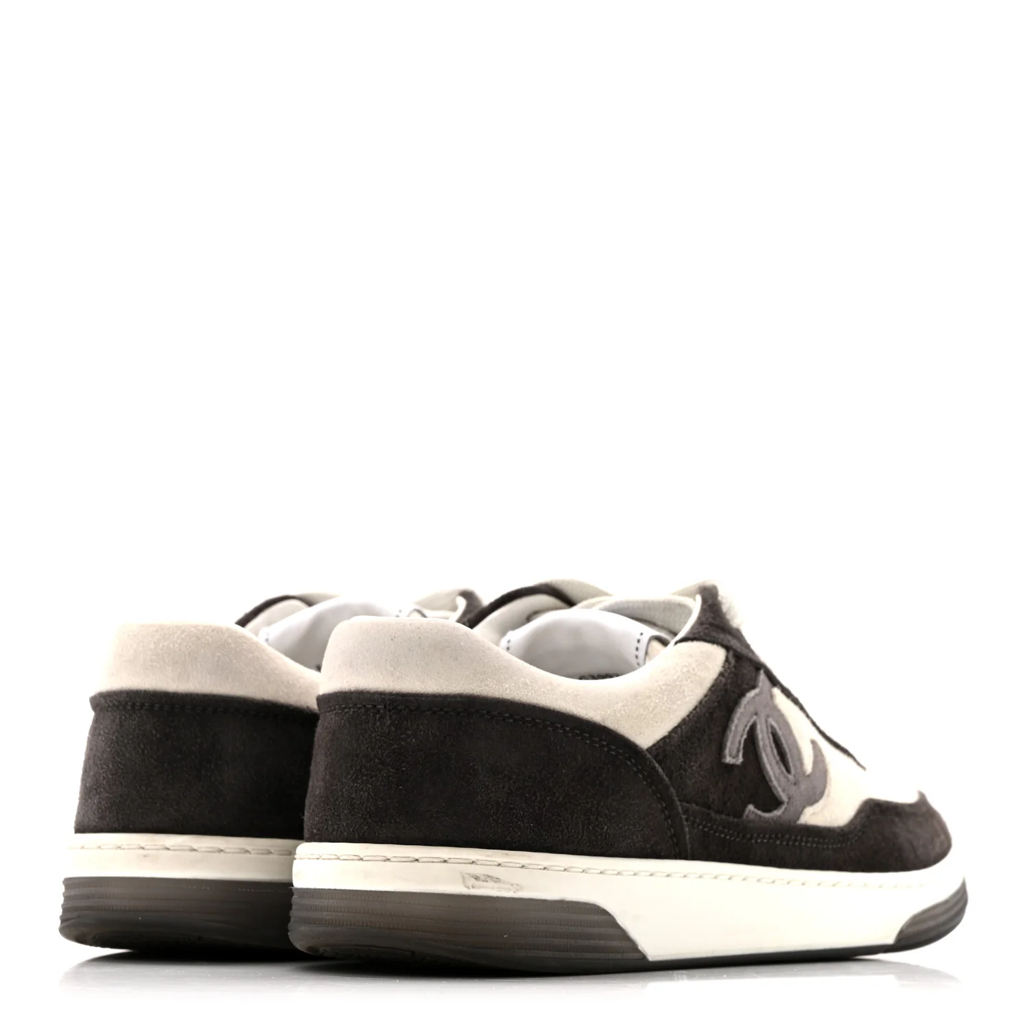 Suede Kidskin Womens CC Sneakers 36 Black White - Image 5