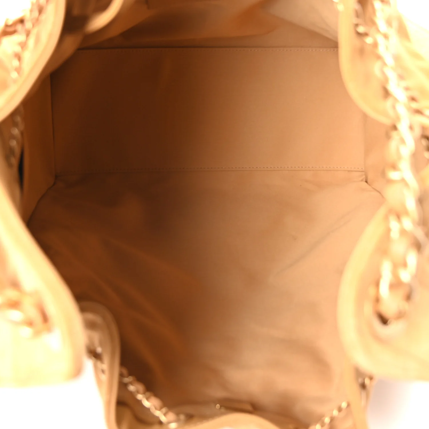 Suede Quilted Medium Chanel 25 Handbag Beige - Image 10