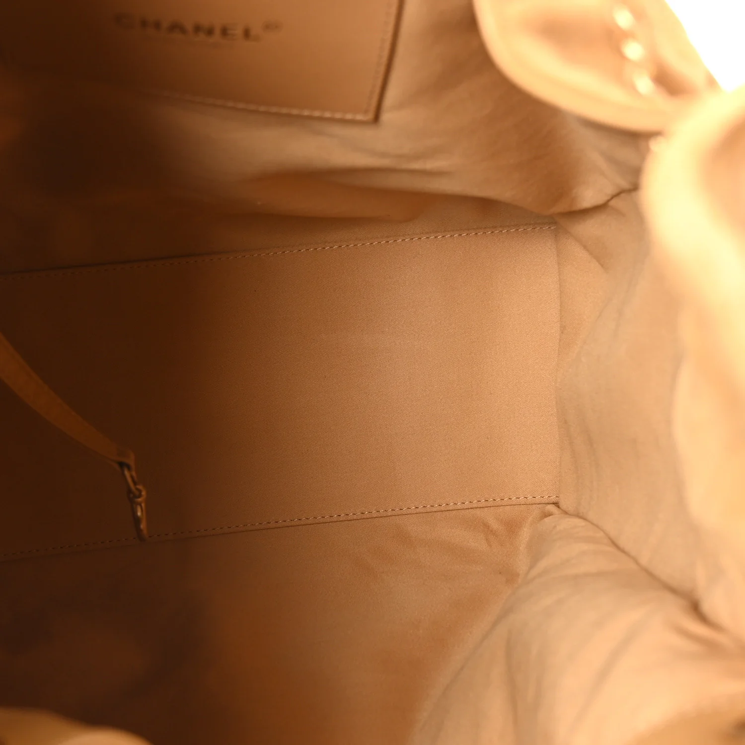 Suede Quilted Medium Chanel 25 Handbag Beige - Image 6
