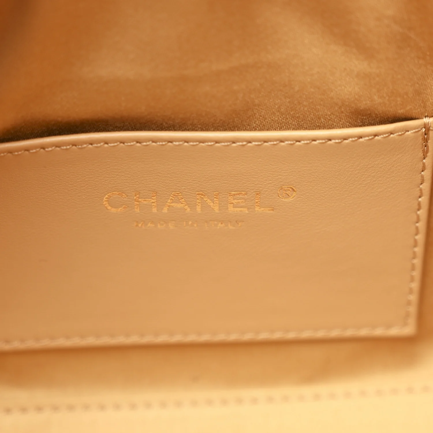 Suede Quilted Mini Chanel 25 Handbag Beige - Image 6