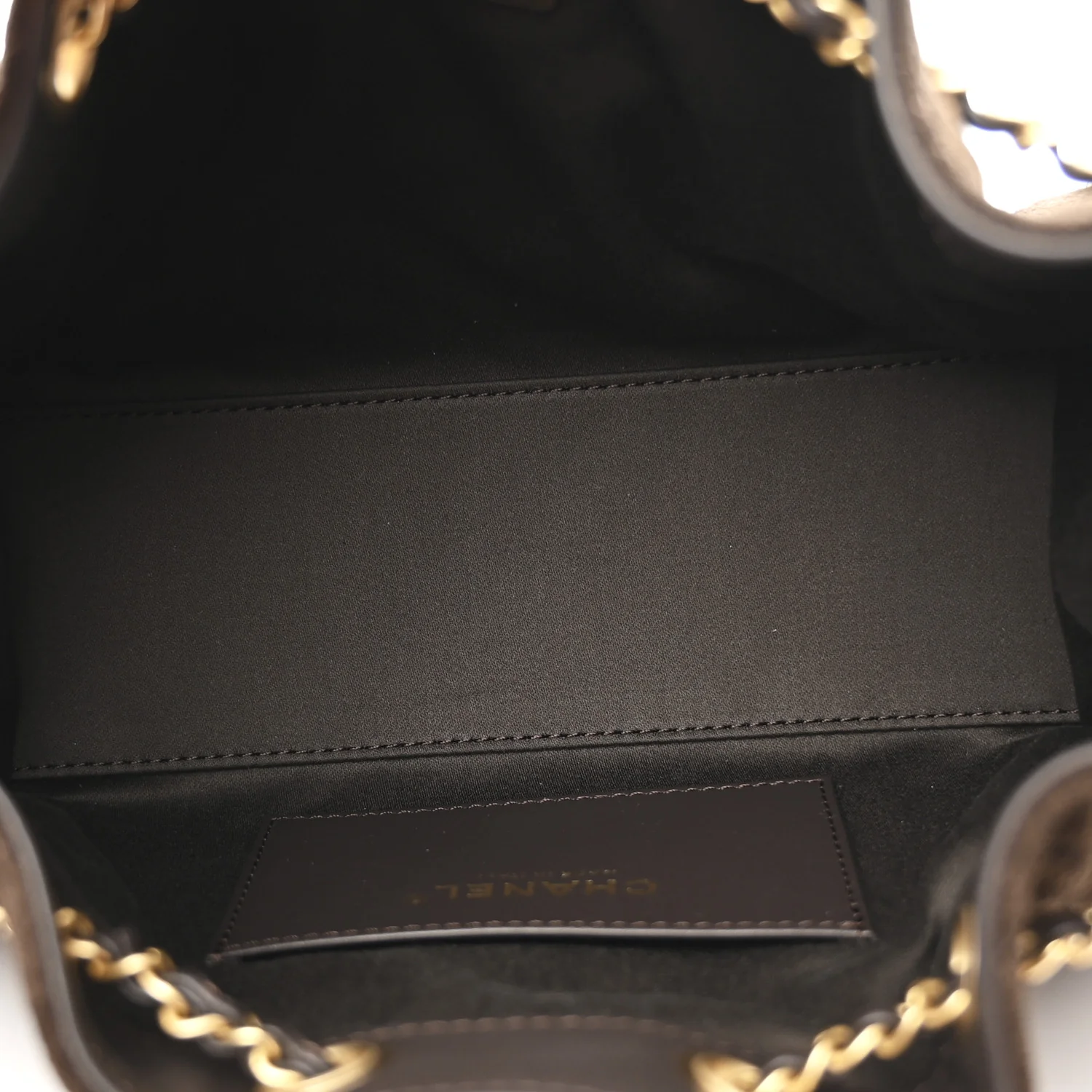 Suede Quilted Mini Chanel 25 Handbag Dark Brown - Image 5