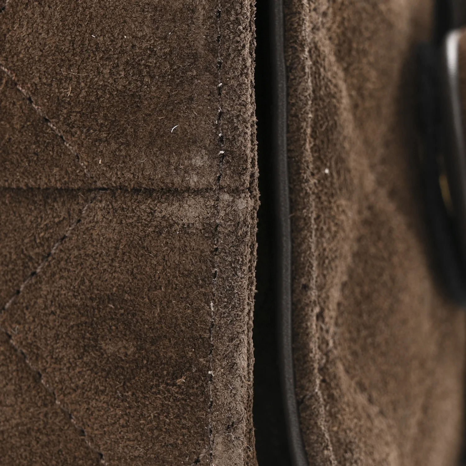 Suede Quilted Mini Chanel 25 Handbag Dark Brown - Image 11