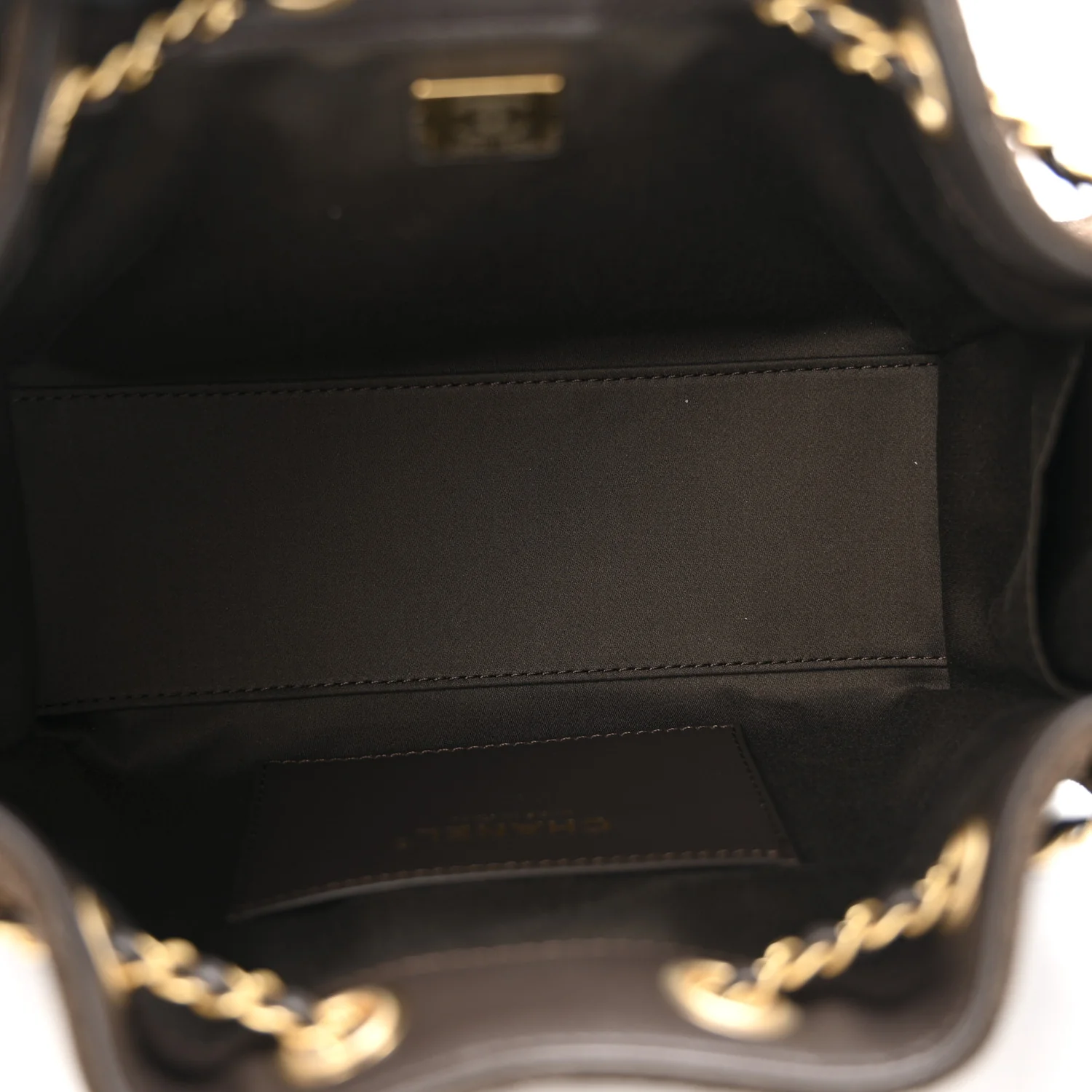 Suede Quilted Mini Chanel 25 Handbag Dark Brown - Image 5