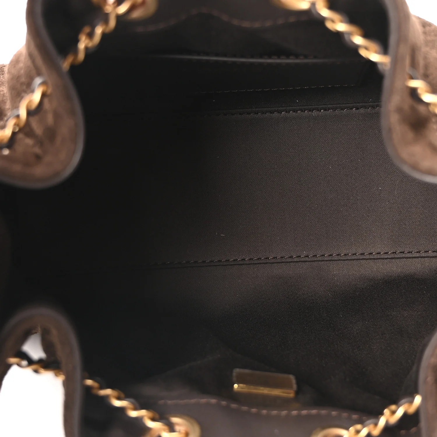 Suede Quilted Mini Chanel 25 Handbag Dark Brown - Image 5