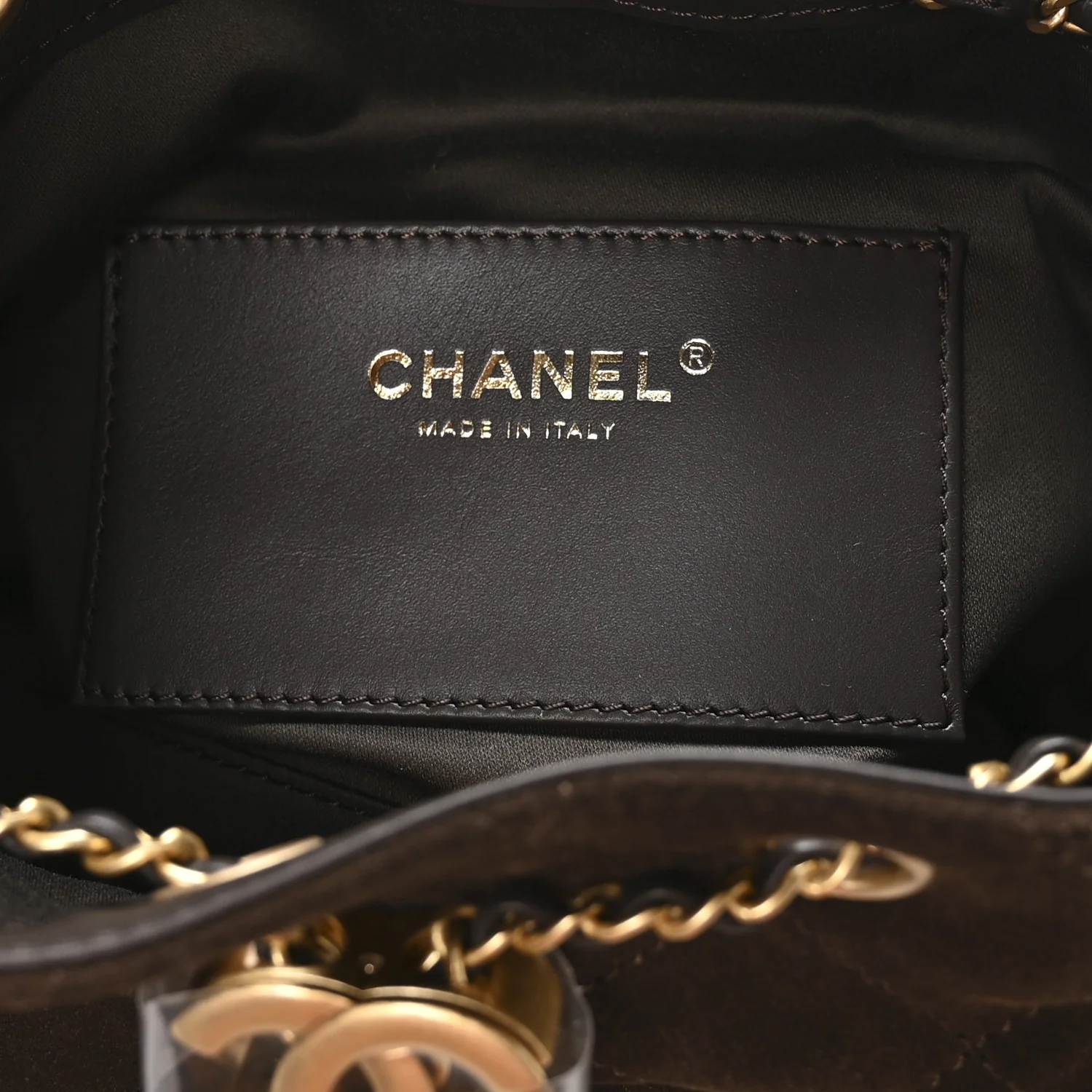 Suede Quilted Mini Chanel 25 Handbag Dark Brown - Image 10