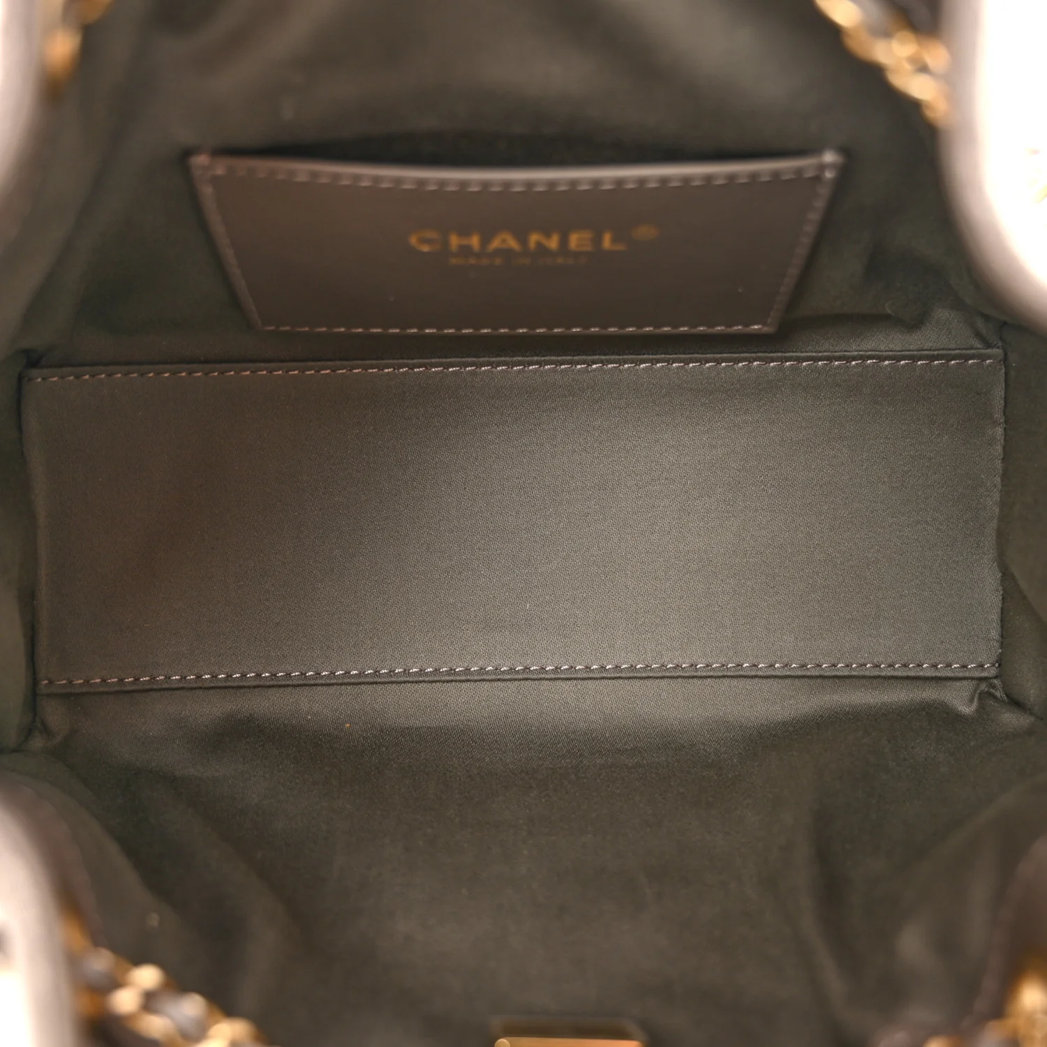 Suede Quilted Mini Chanel 25 Handbag Dark Grey - Image 5
