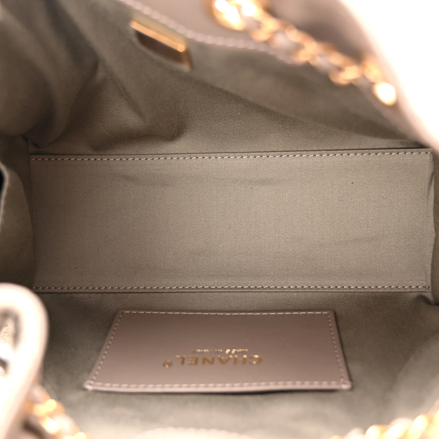 Suede Quilted Mini Chanel 25 Handbag Dark Grey - Image 5