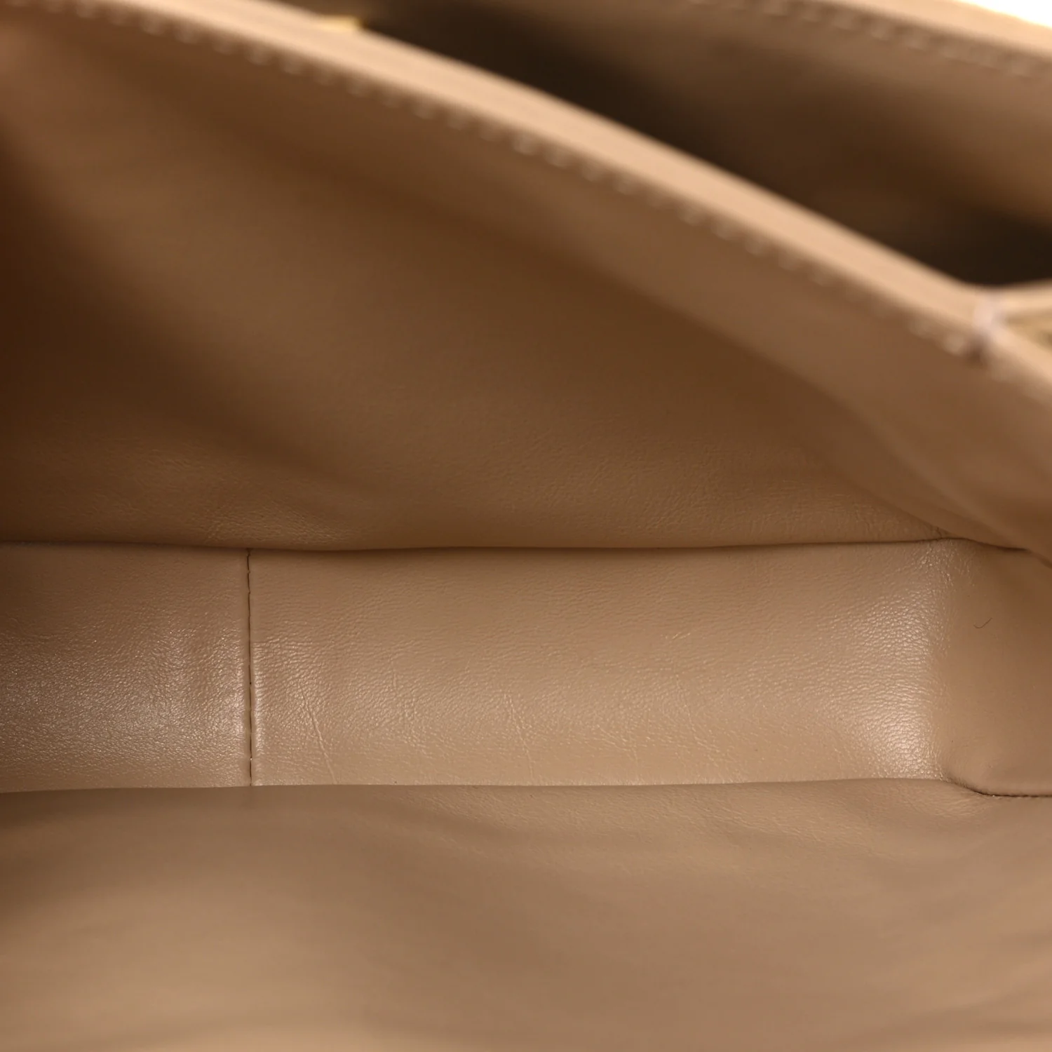 Suede Quilted Precious Buttons Flap Beige - Image 5