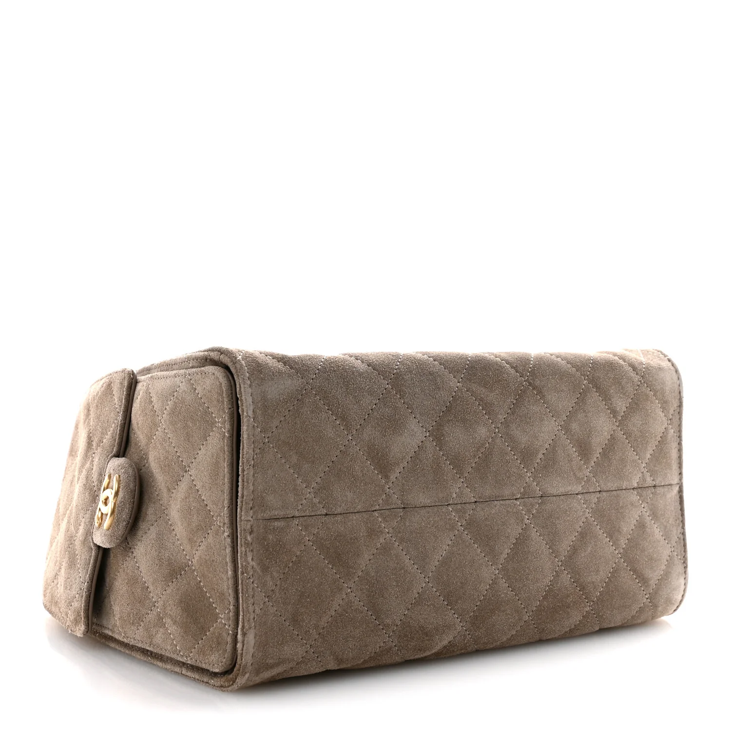 Suede Quilted Small Chanel 25 Handbag Dark Grey - Image 4