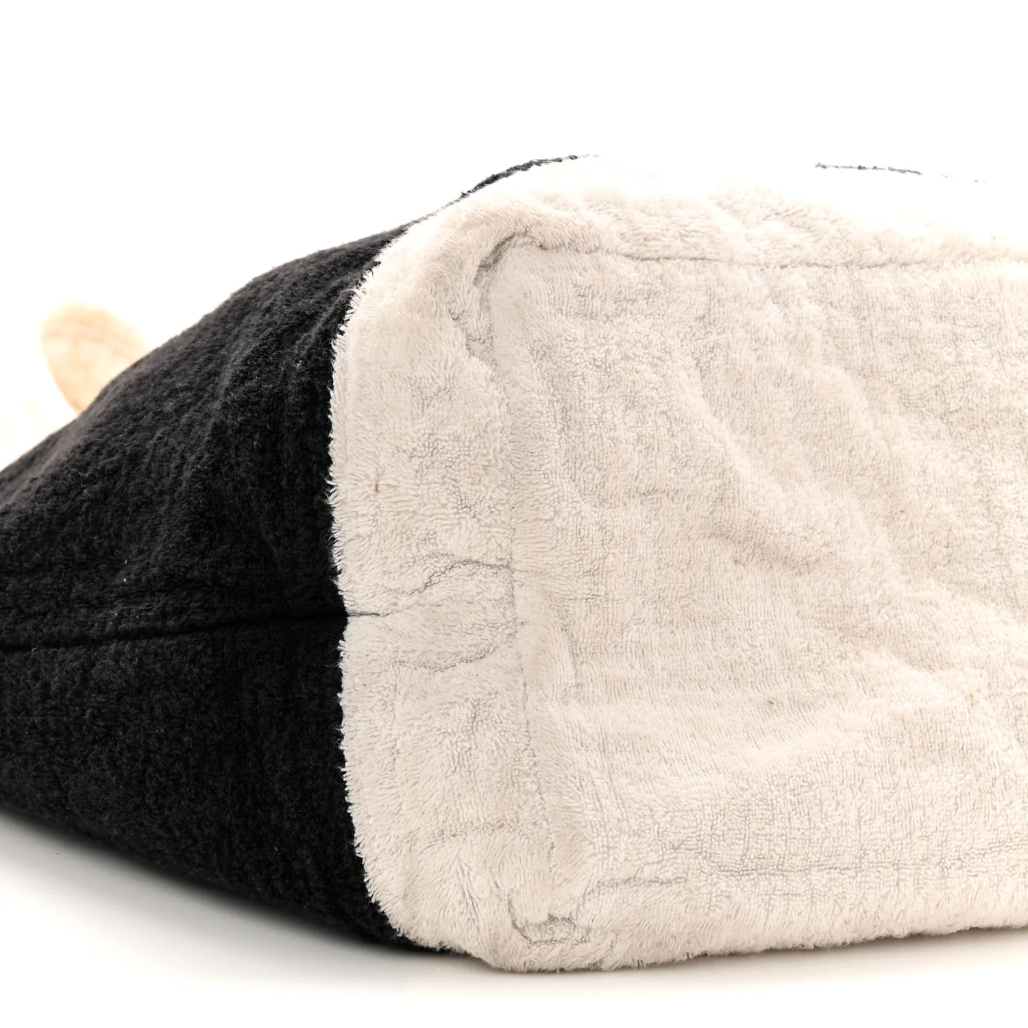 Terry Cotton CC Beach Tote Towel Set Black White - Image 10