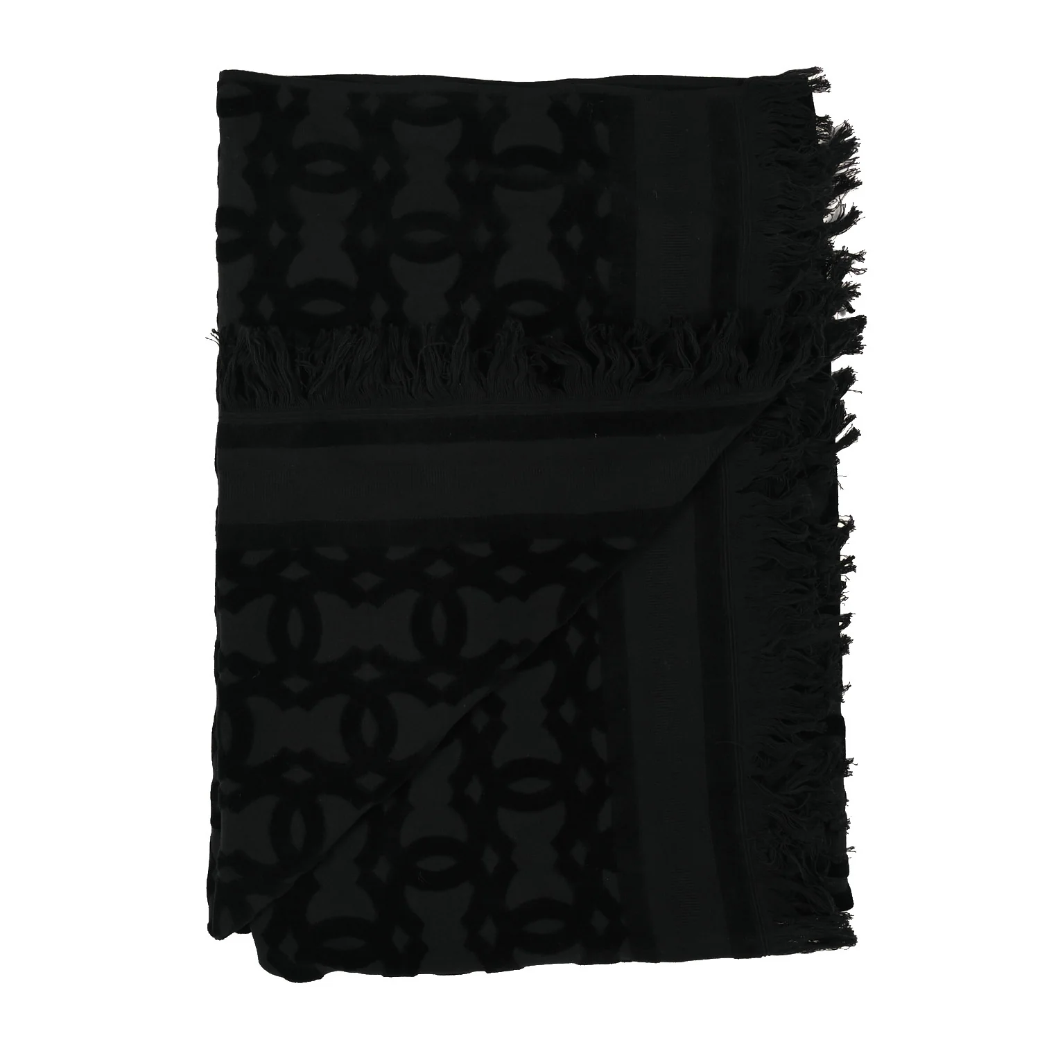 Terry Cotton CC Beach Towel Black - Image 2