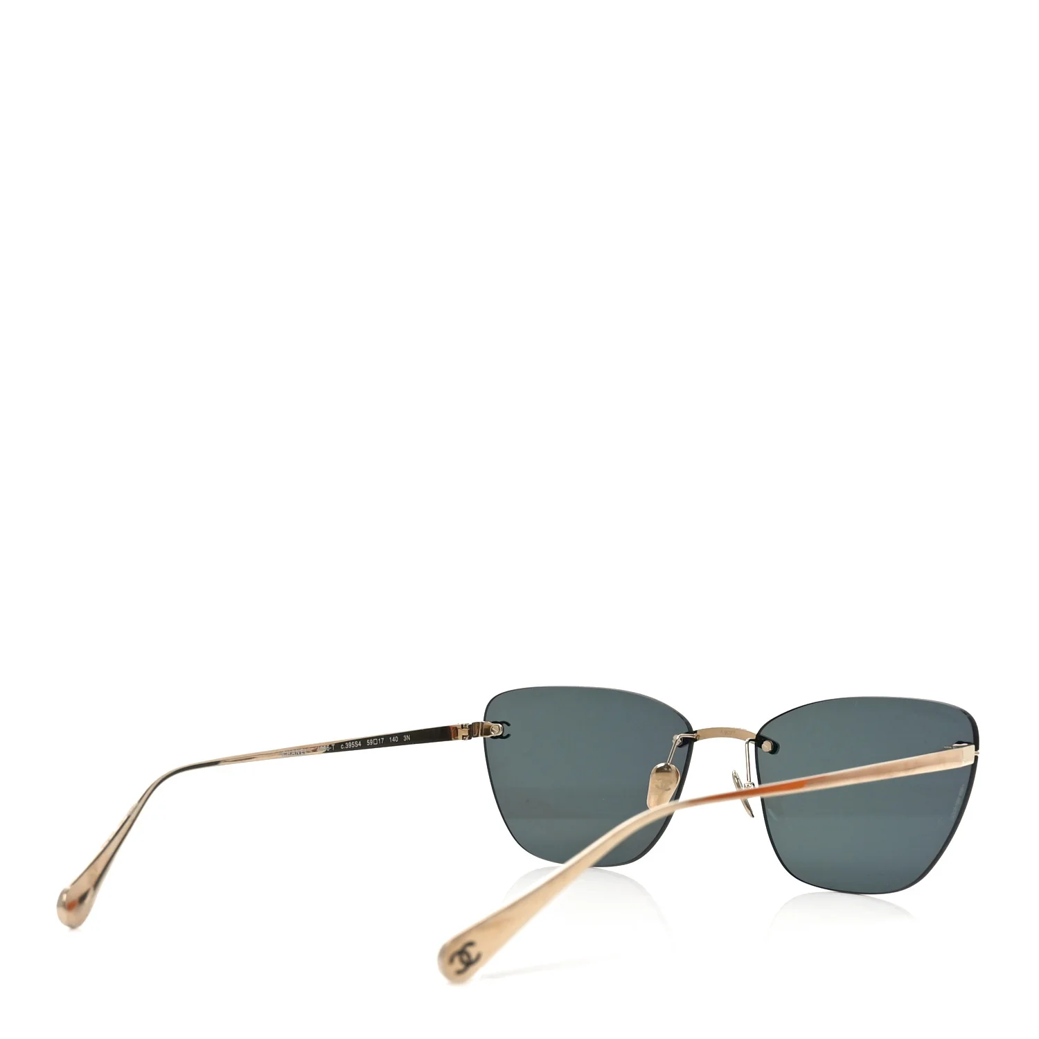 Titanium Cat Eye CC Sunglasses 4286-T Black - Image 4
