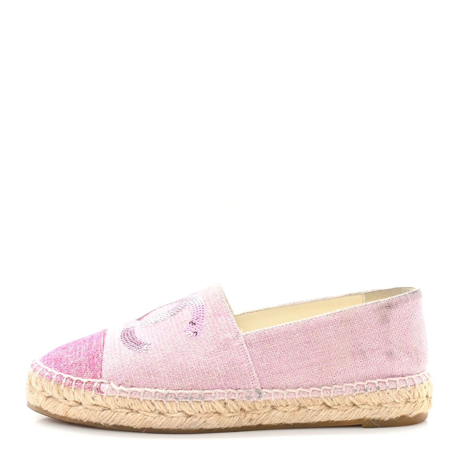 Toile Sequin CC Espadrilles 37 Pink Dark Pink