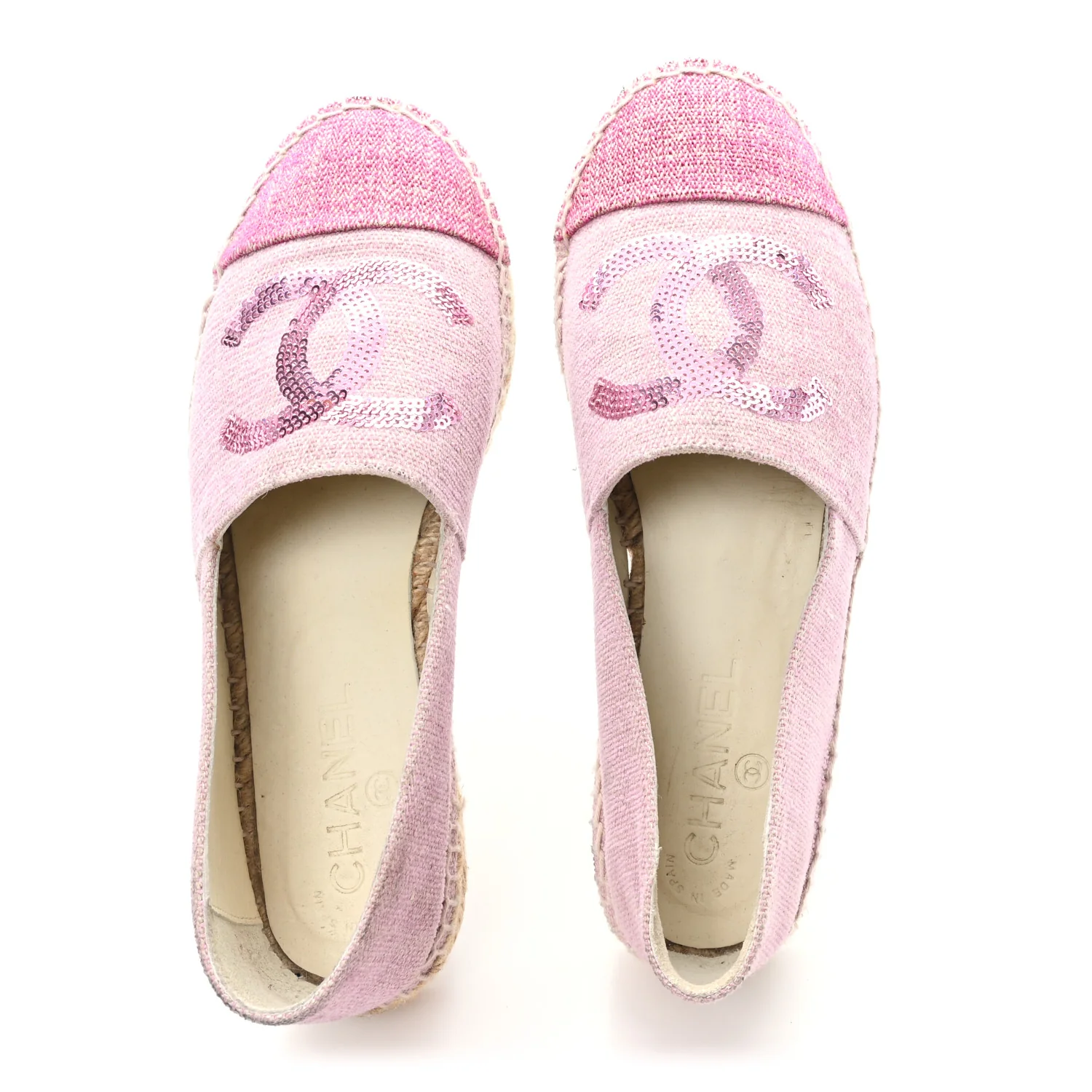 Toile Sequin CC Espadrilles 37 Pink Dark Pink - Image 2