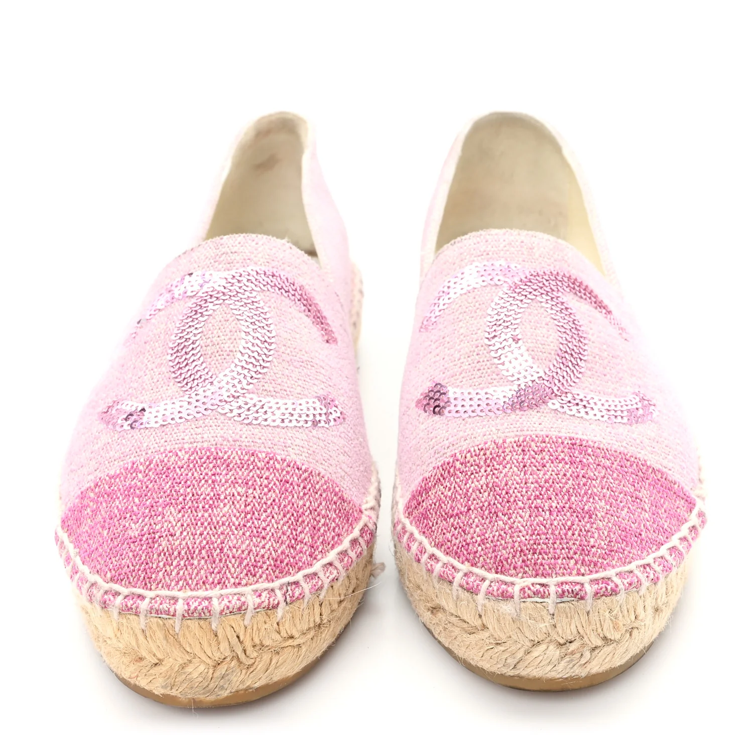 Toile Sequin CC Espadrilles 37 Pink Dark Pink - Image 3