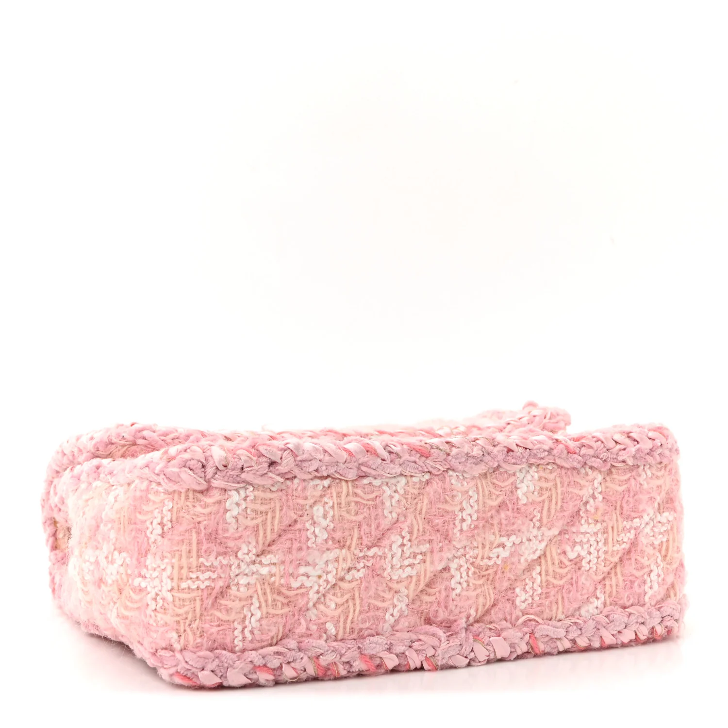 Tweed Braid Mini Reissue Square Flap Pink White - Image 4