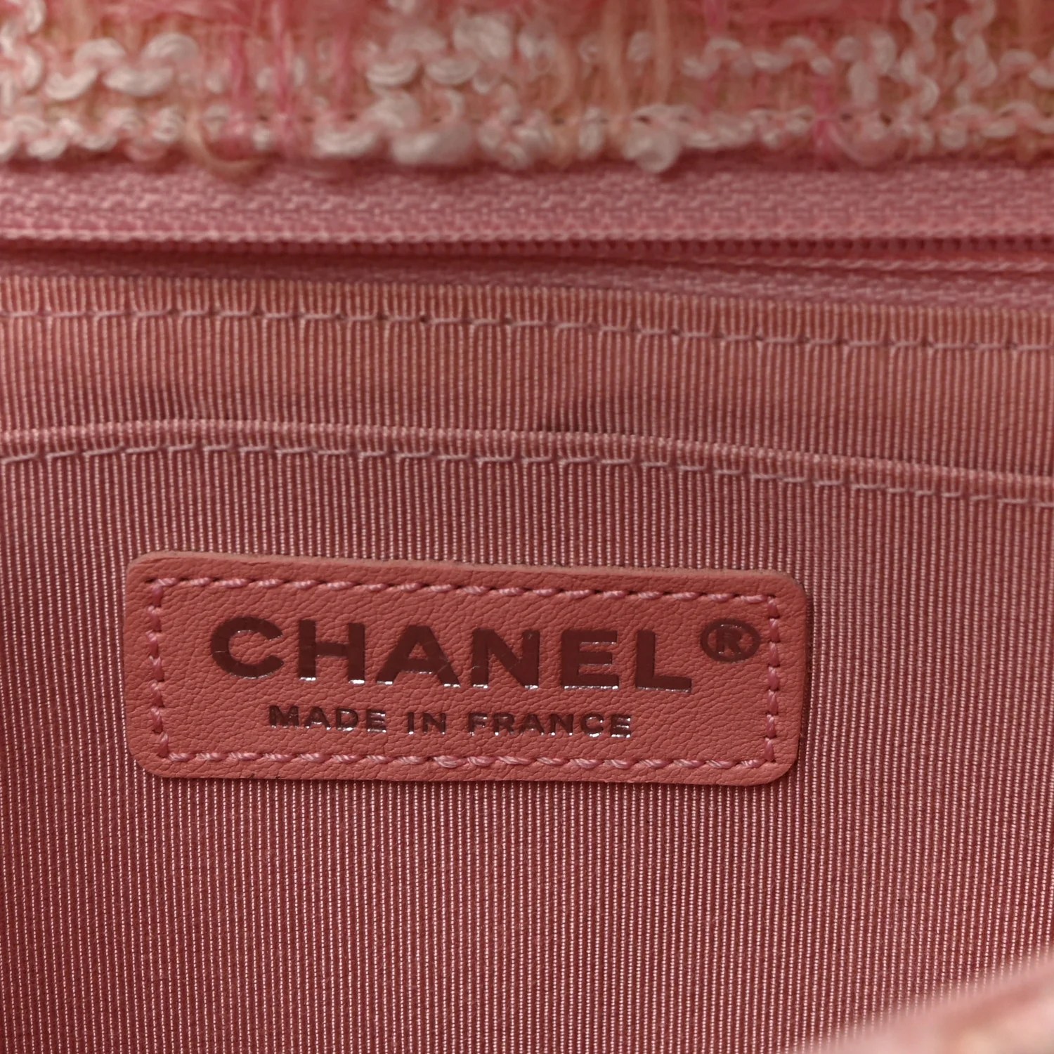 Tweed Braid Mini Reissue Square Flap Pink White - Image 6