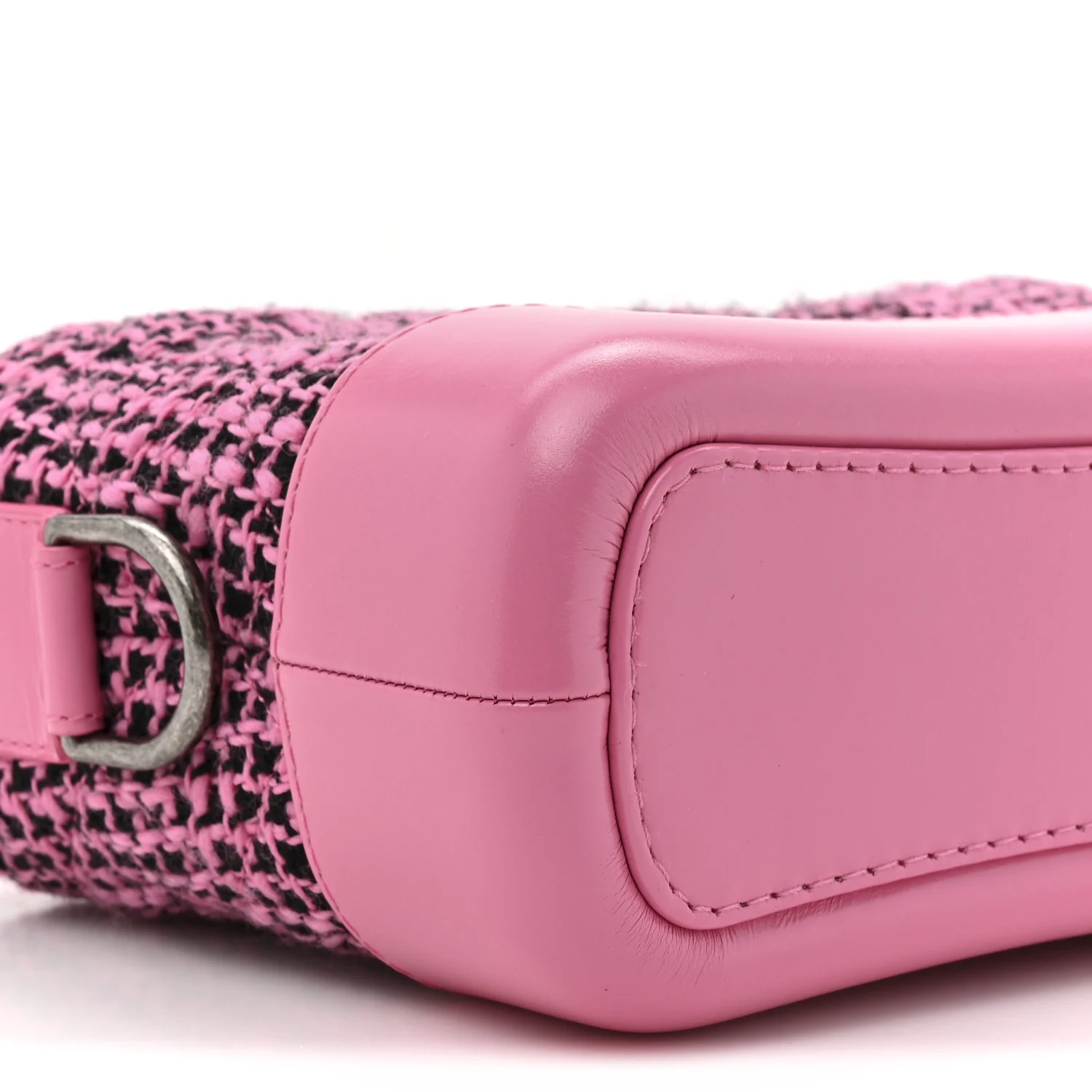 Tweed Calfskin Small Gabrielle Hobo Pink - Image 9