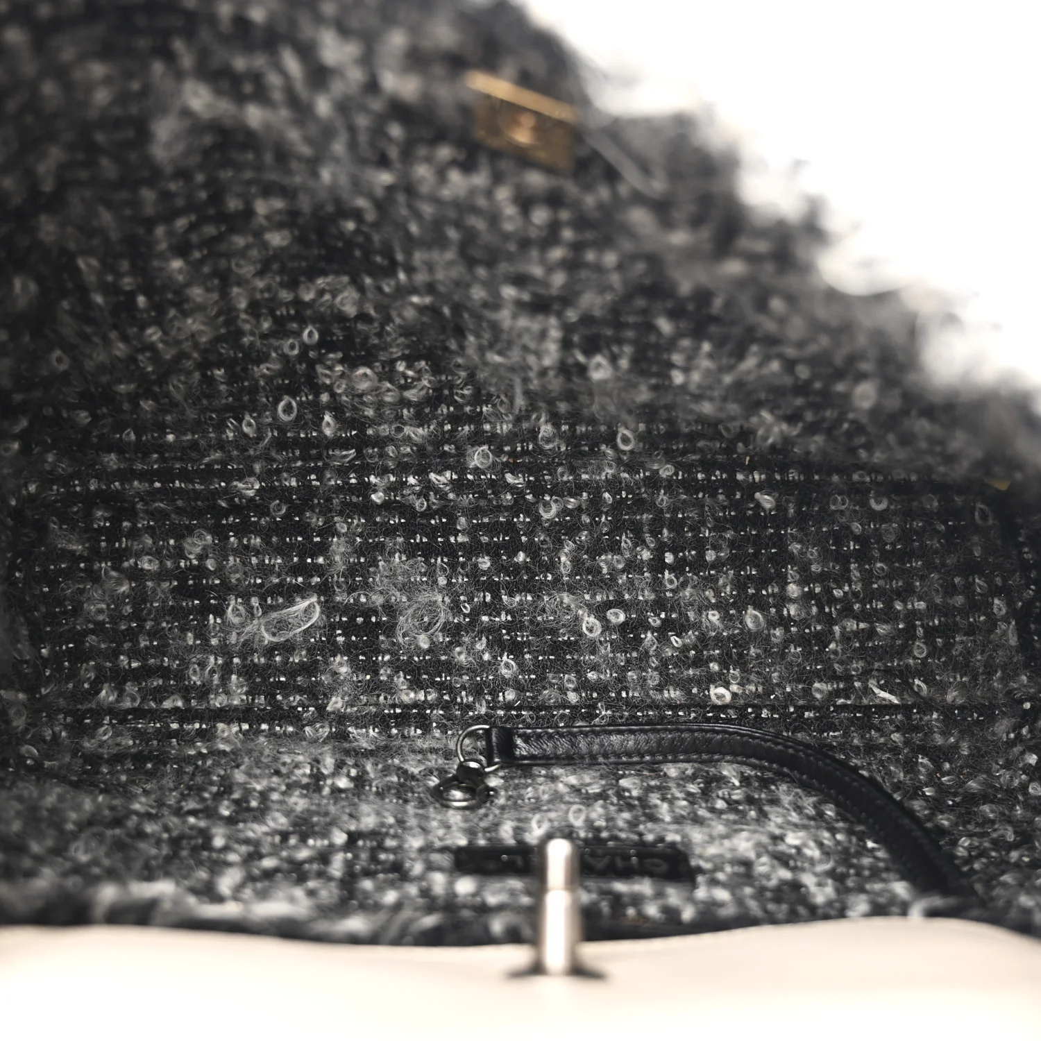 Tweed Calfskin Tweedy Shopping Tote Beige - Image 5