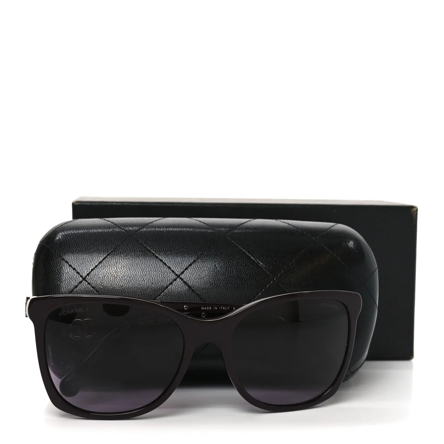 Tweed CC Polarized Sunglasses 5348 Burgundy - Image 8