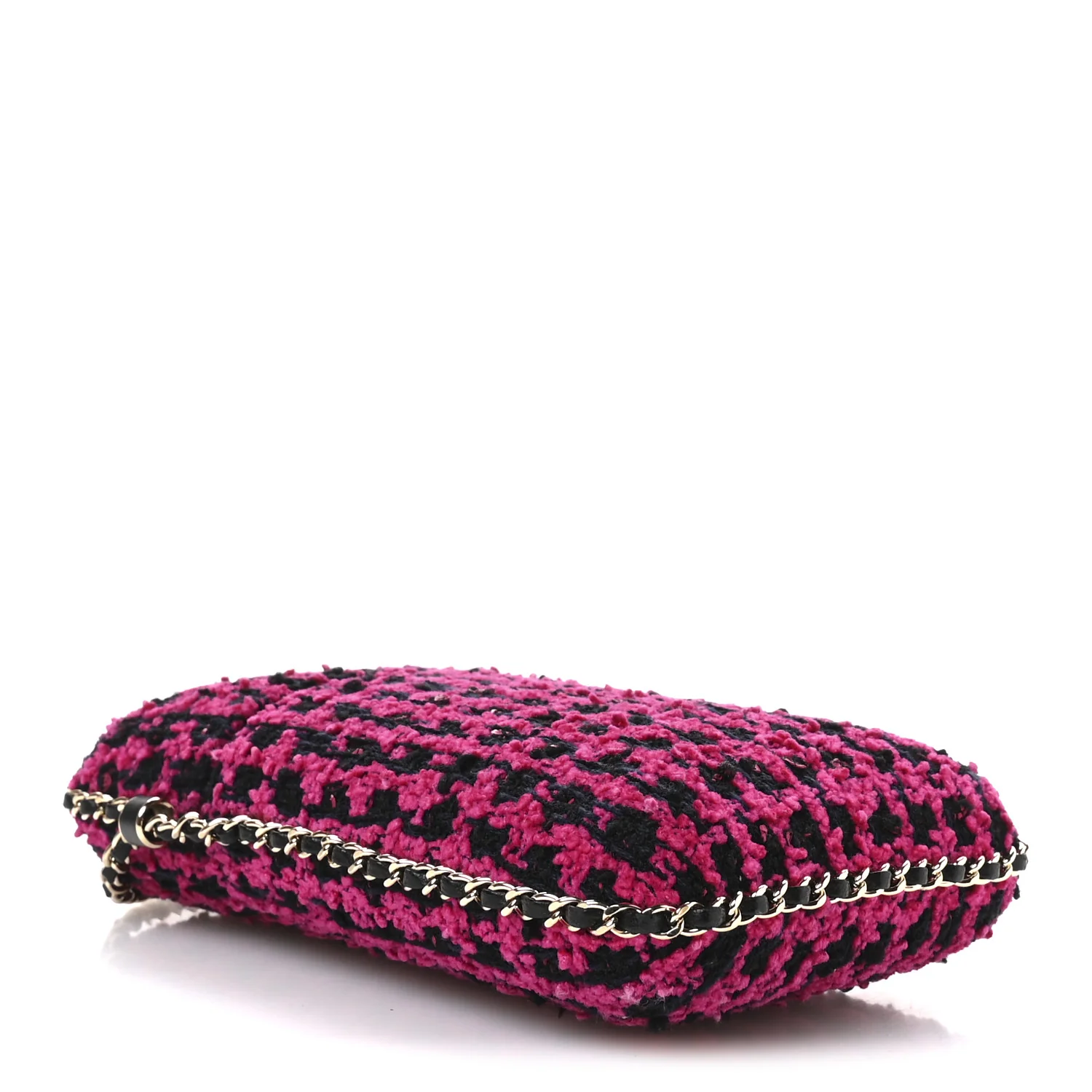 Tweed Chain Around Phone Holder Pink - Image 4