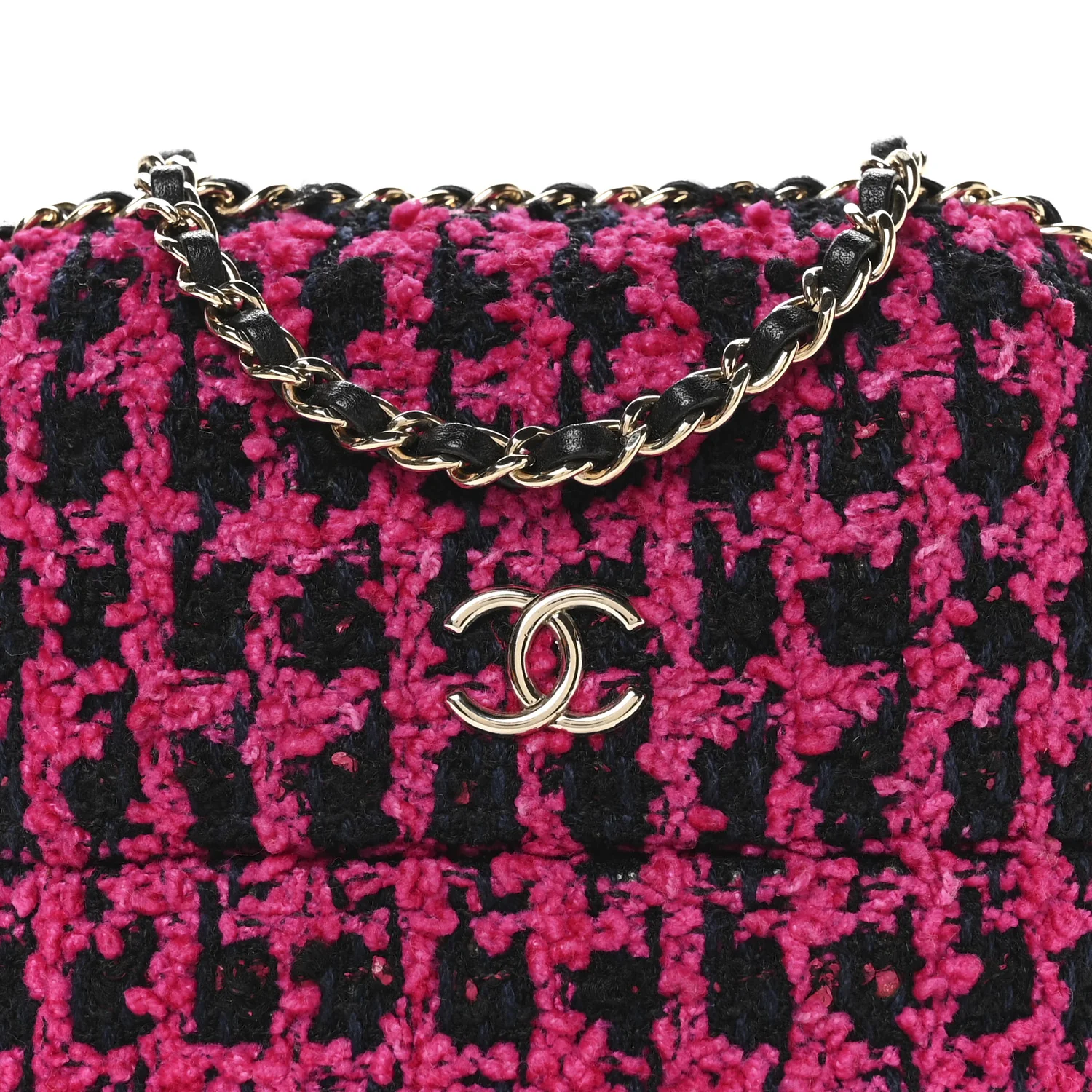 Tweed Chain Around Phone Holder Pink - Image 8