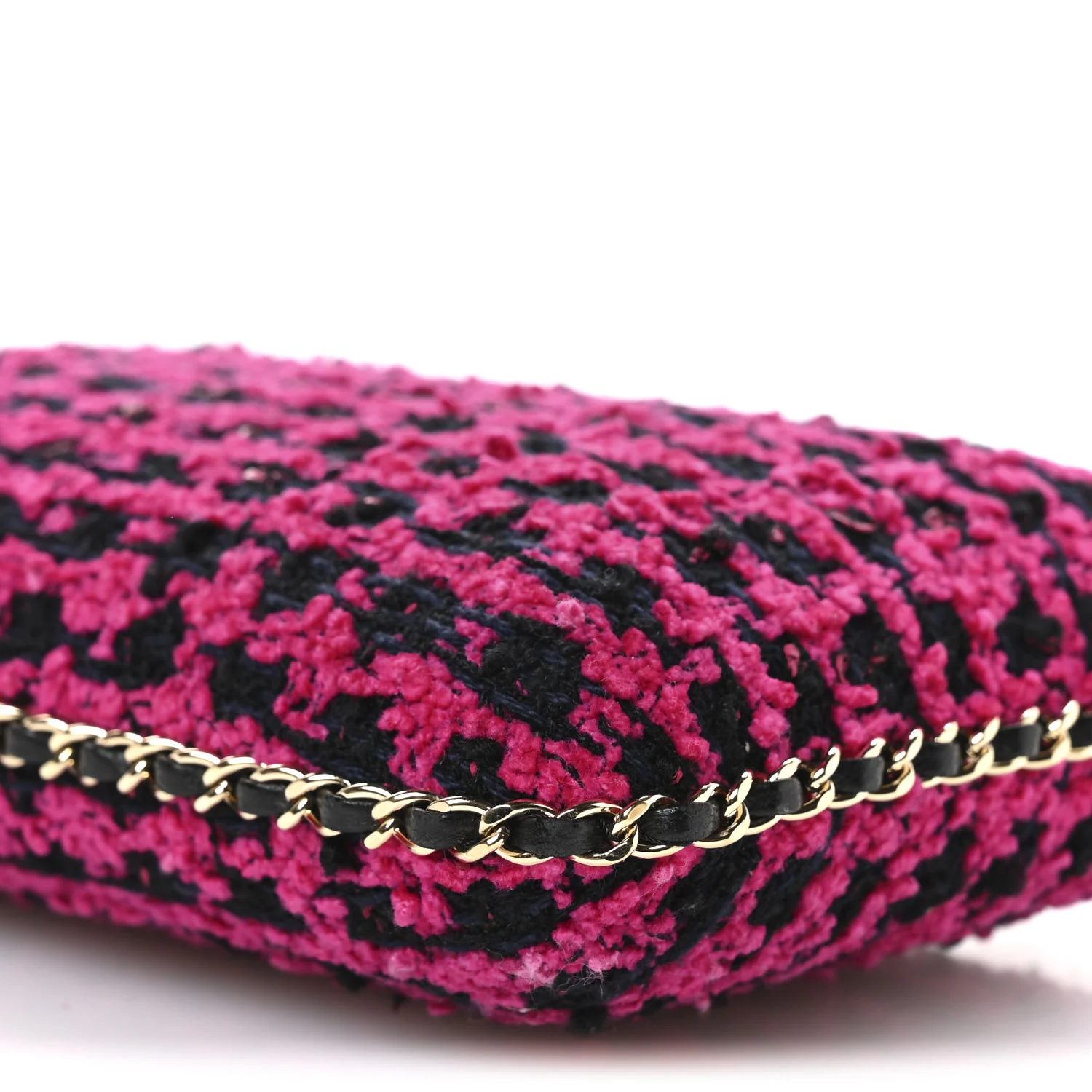 Tweed Chain Around Phone Holder Pink - Image 9