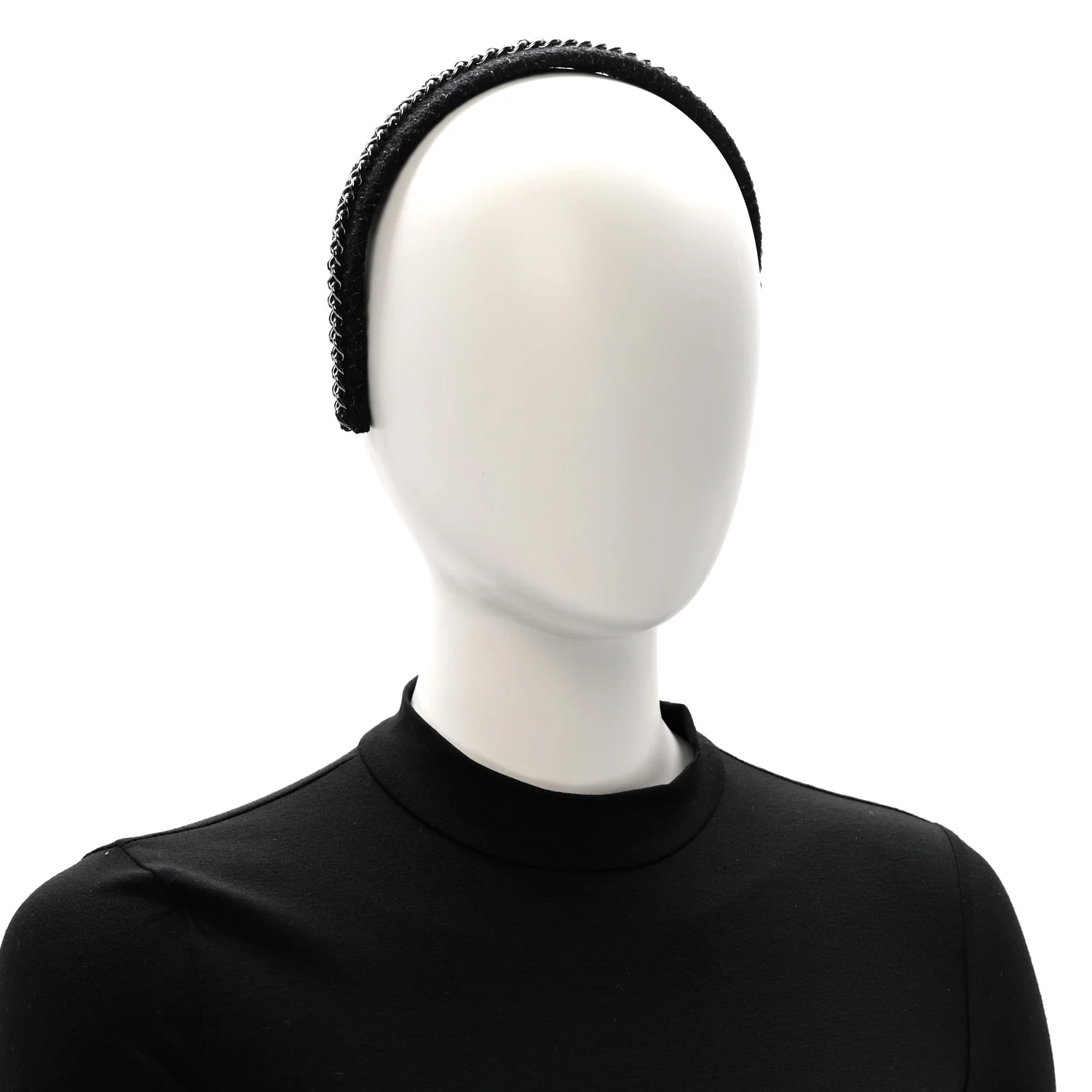 Tweed Chain Headband Black - Image 2
