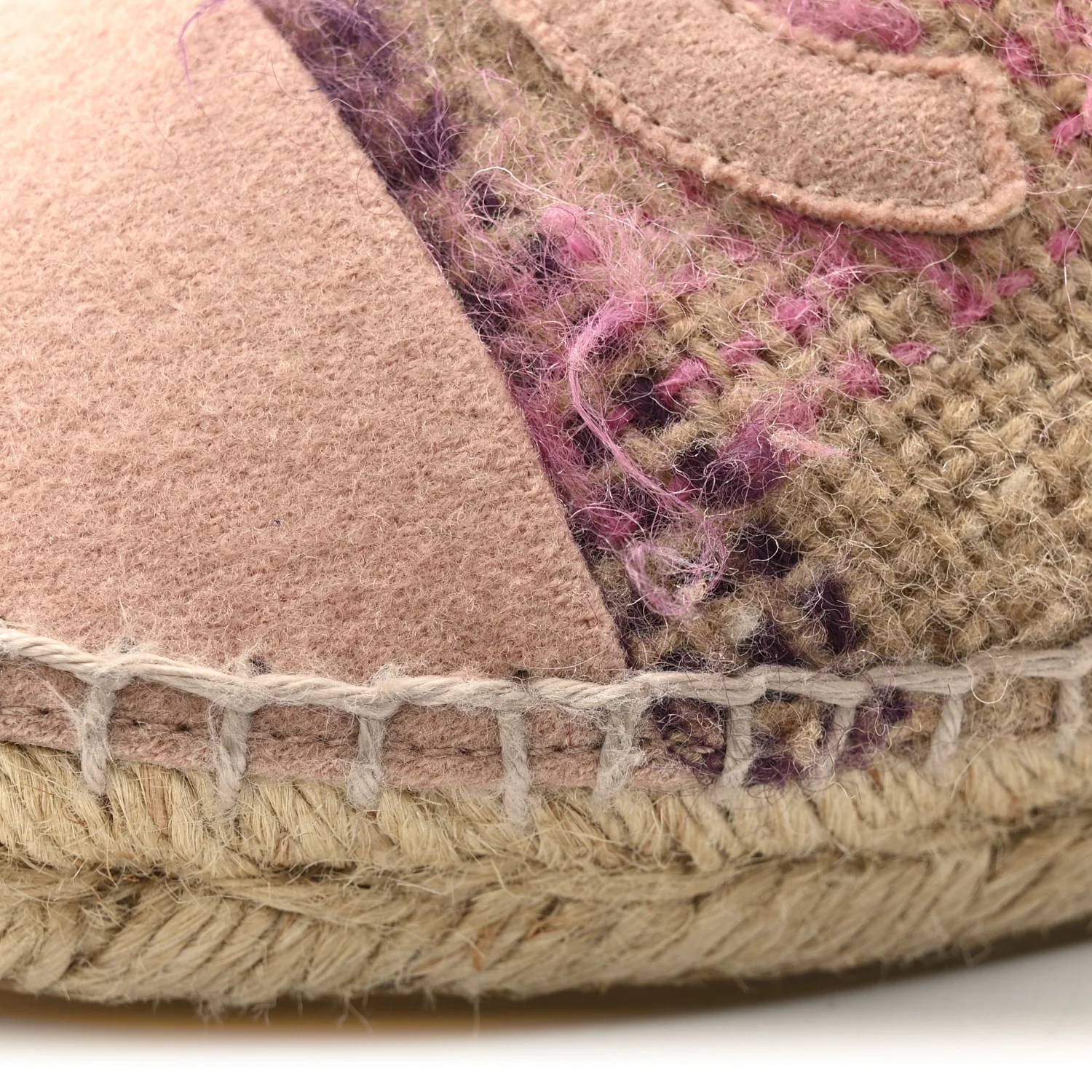 Tweed Grosgrain CC Espadrilles 38 Beige Pink Peach - Image 12