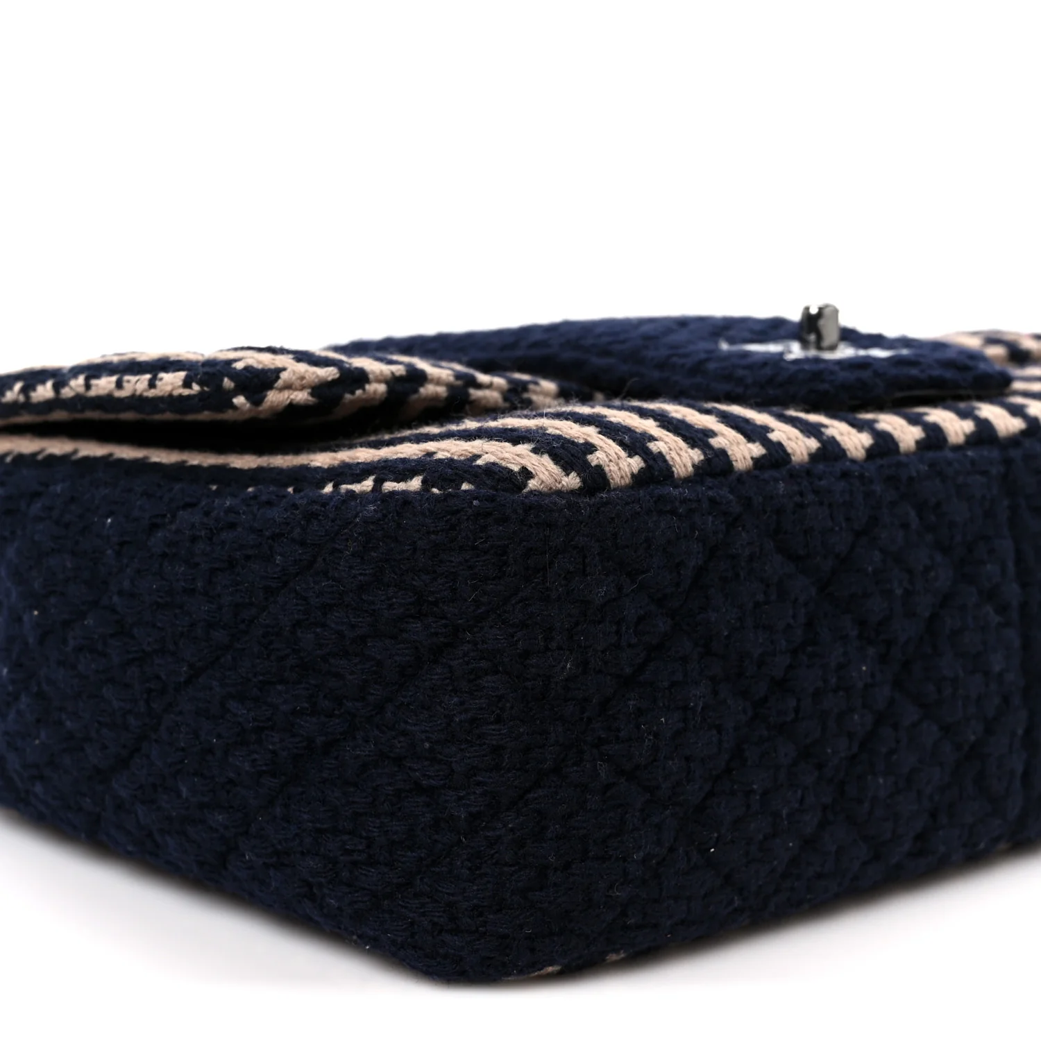 Tweed Medium Elementary Chic Flap Blue Beige - Image 10