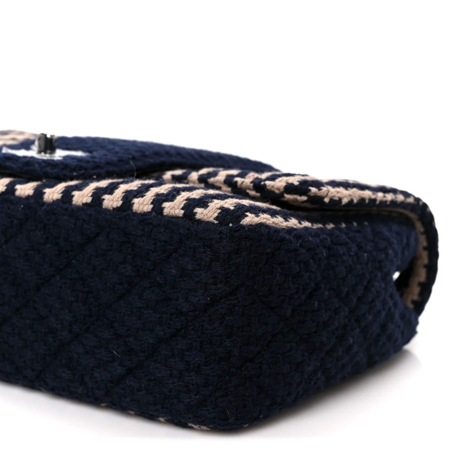 Tweed Medium Elementary Chic Flap Blue Beige - Image 11