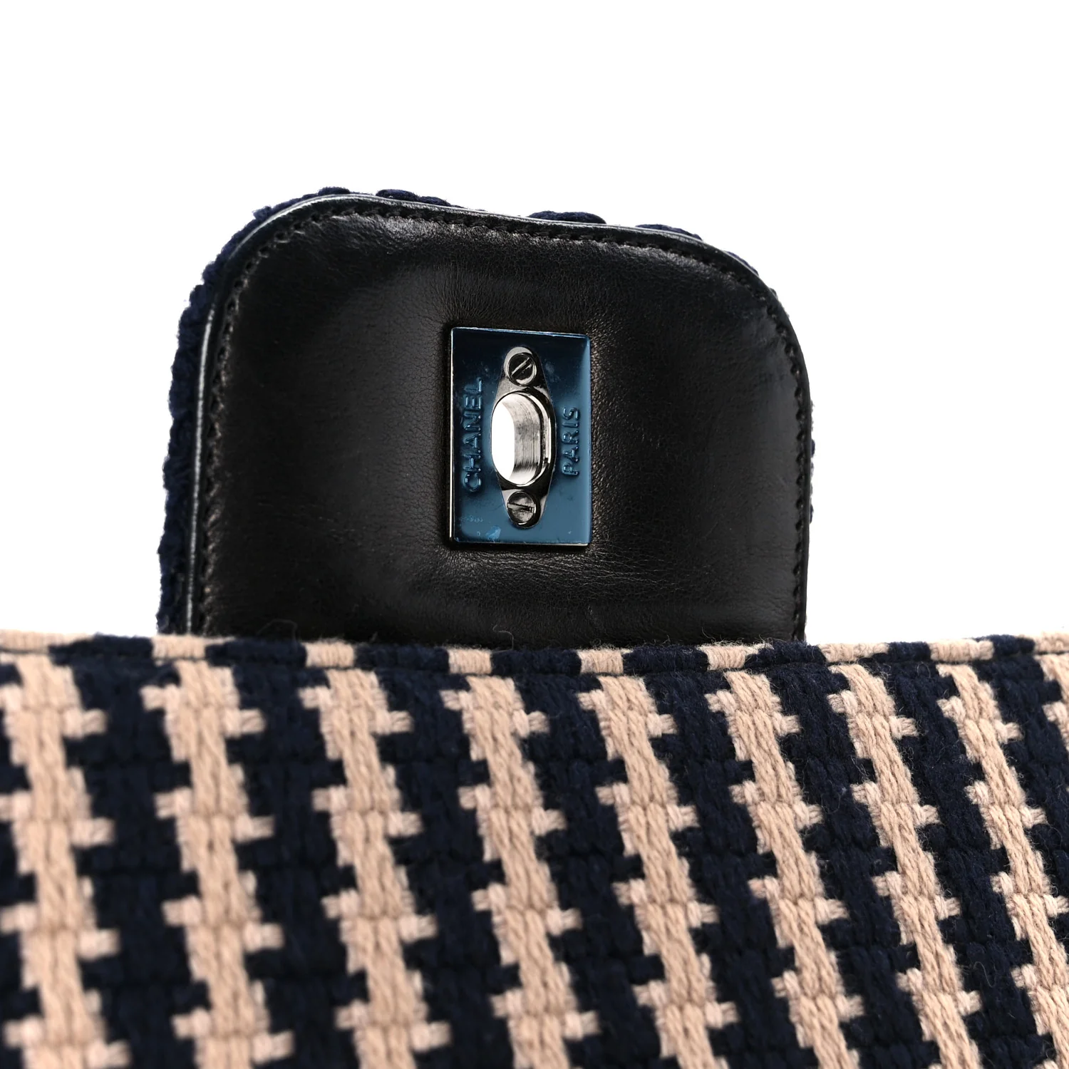Tweed Medium Elementary Chic Flap Blue Beige - Image 6