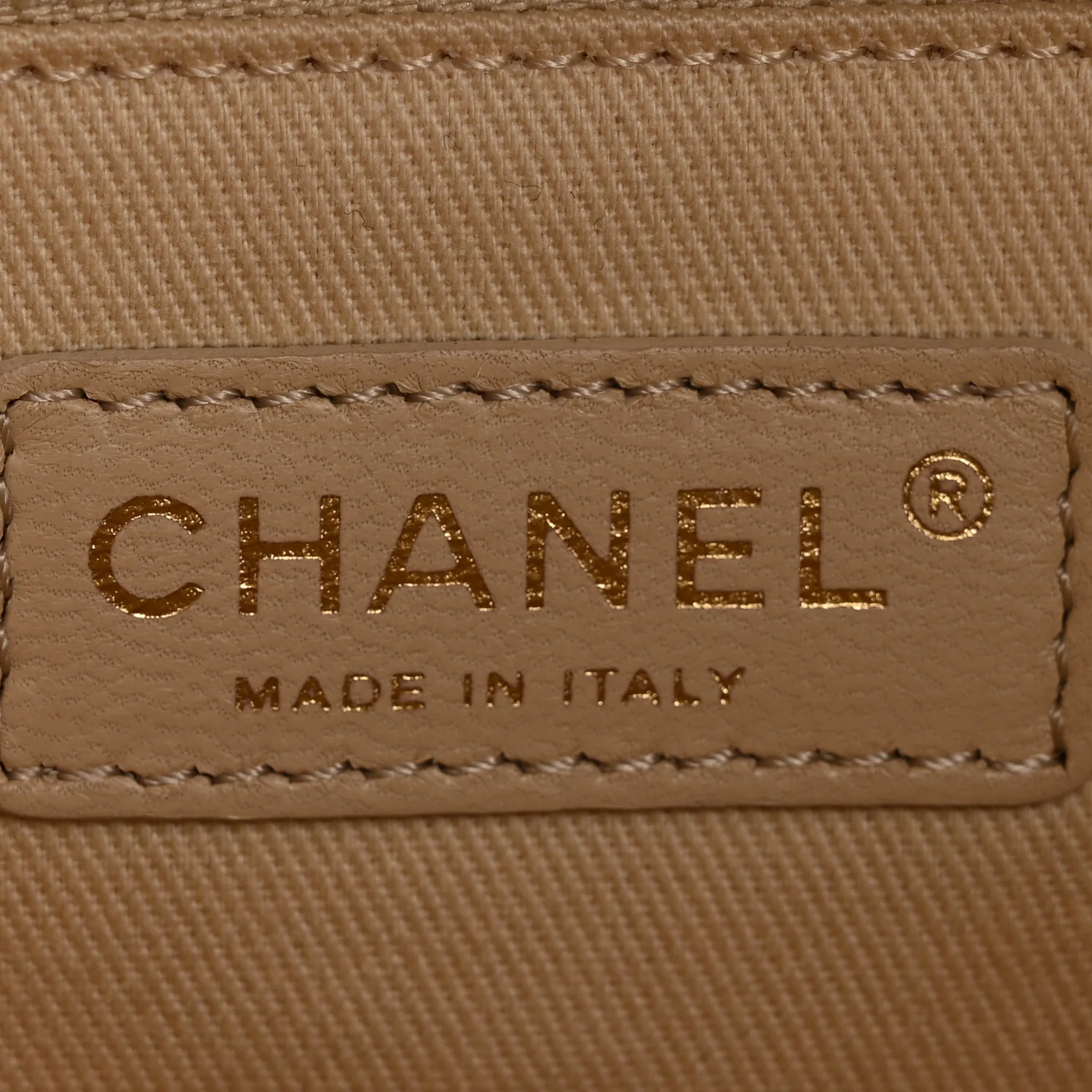 Tweed Nature Medium Single Flap Dark Beige - Image 11