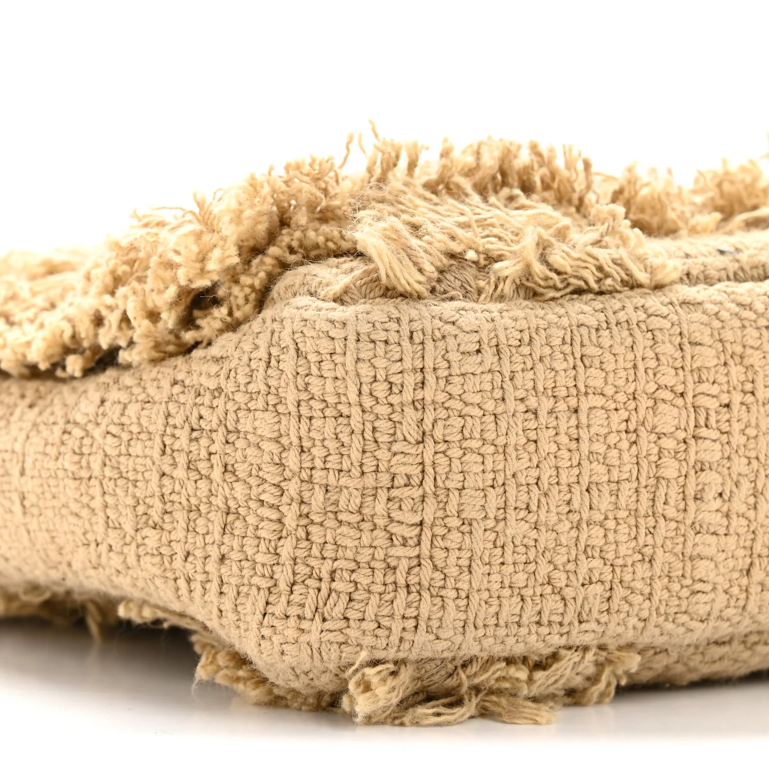 Tweed Nature Medium Single Flap Dark Beige - Image 17