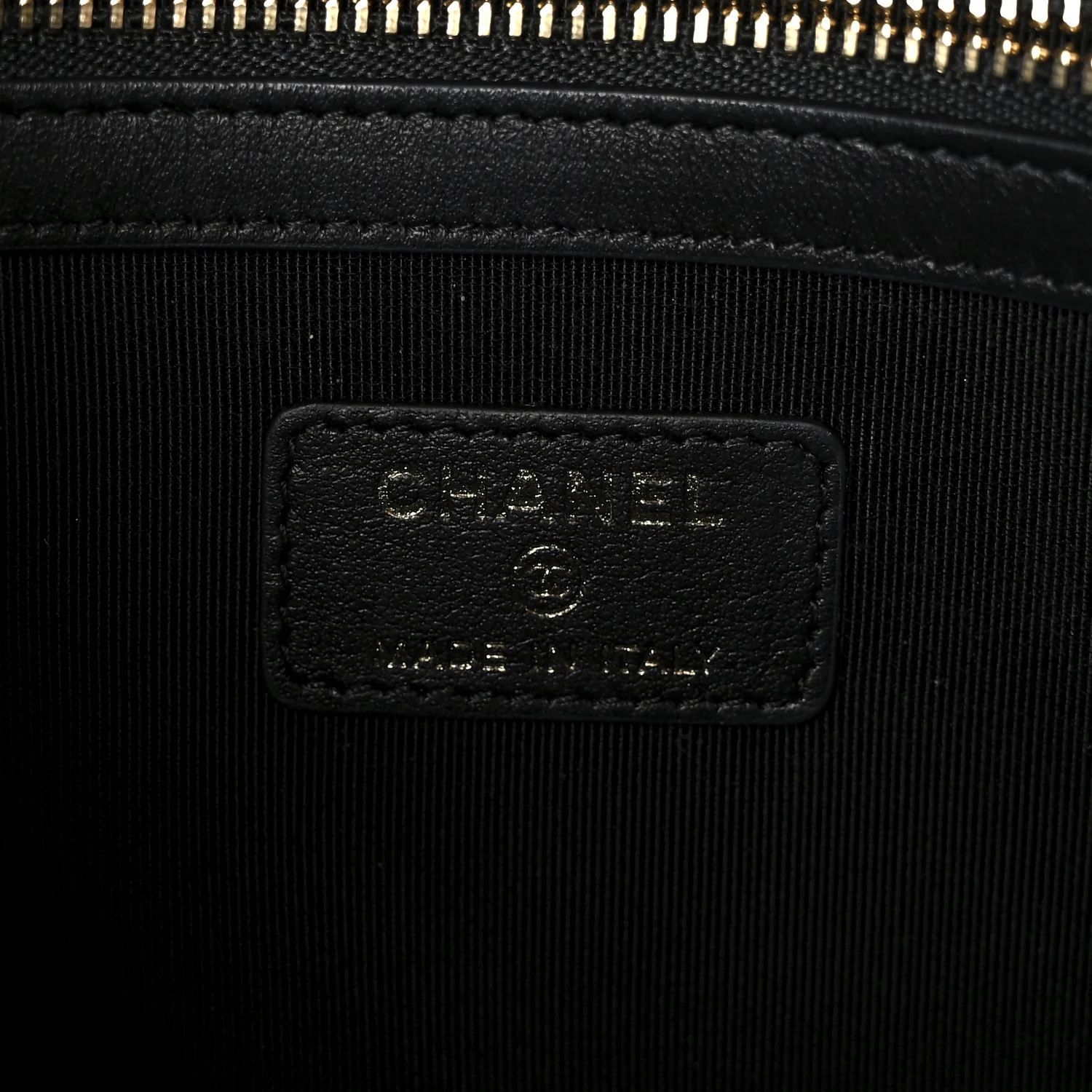 Tweed Quilted Medium Cosmetic Pouch Black Ecru White - Image 6