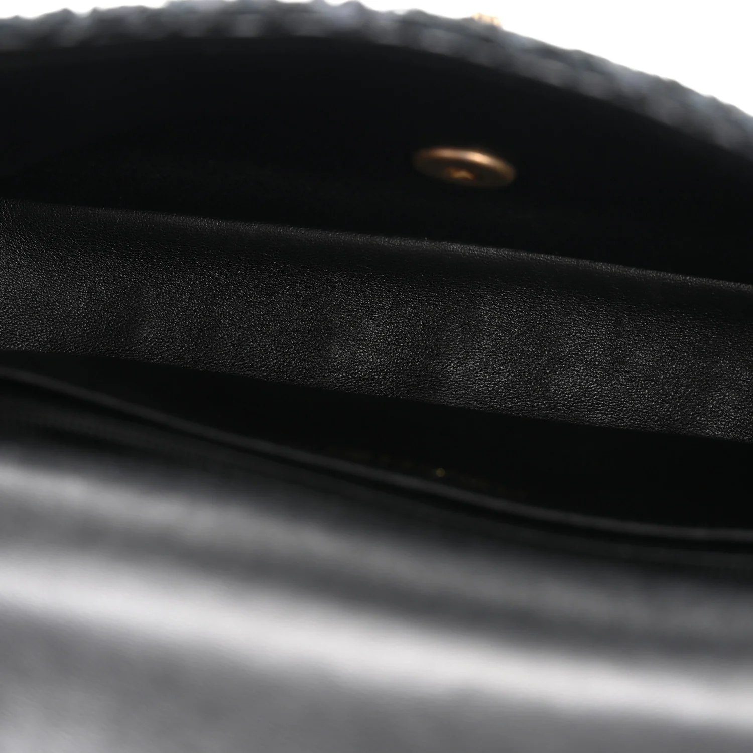 Tweed Quilted Mini Side Pearl Flap Bag Black - Image 12