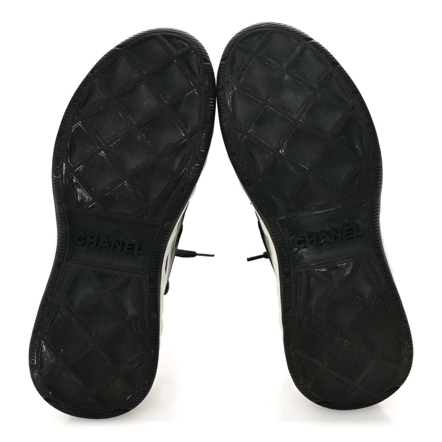 Velvet Calfskin Mixed Fibers CC Sneakers 35.5 Black - Image 6