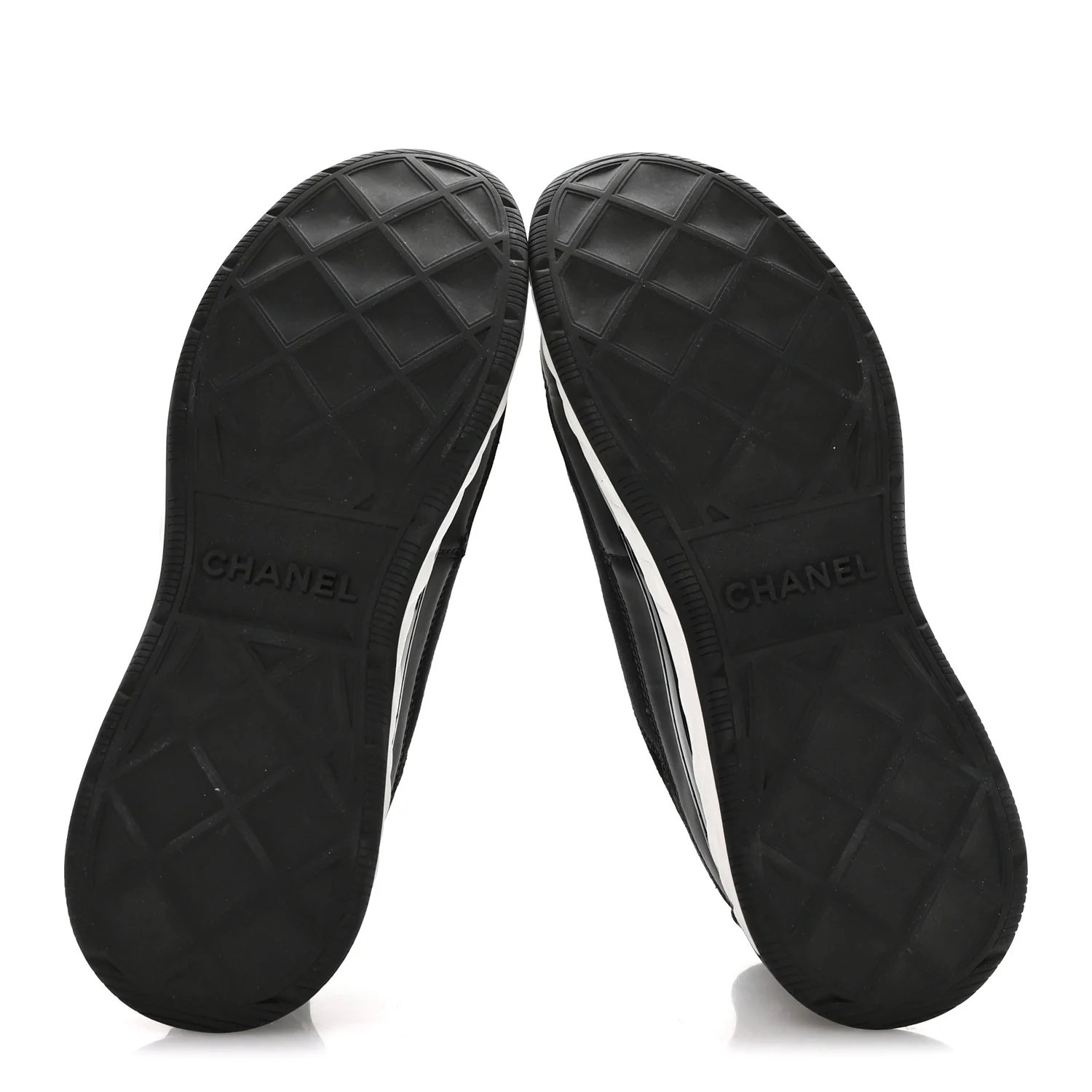 Velvet Calfskin Mixed Fibers CC Sneakers 39 Black - Image 6