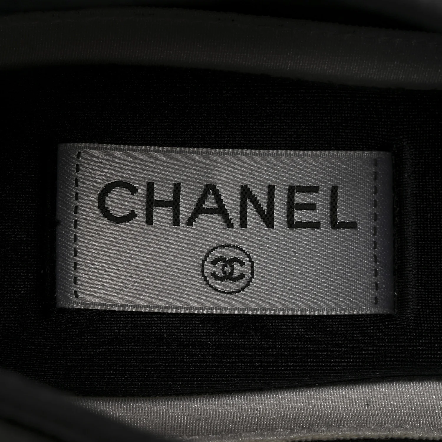 Velvet Calfskin Mixed Fibers CC Sneakers 39.5 Black - Image 7