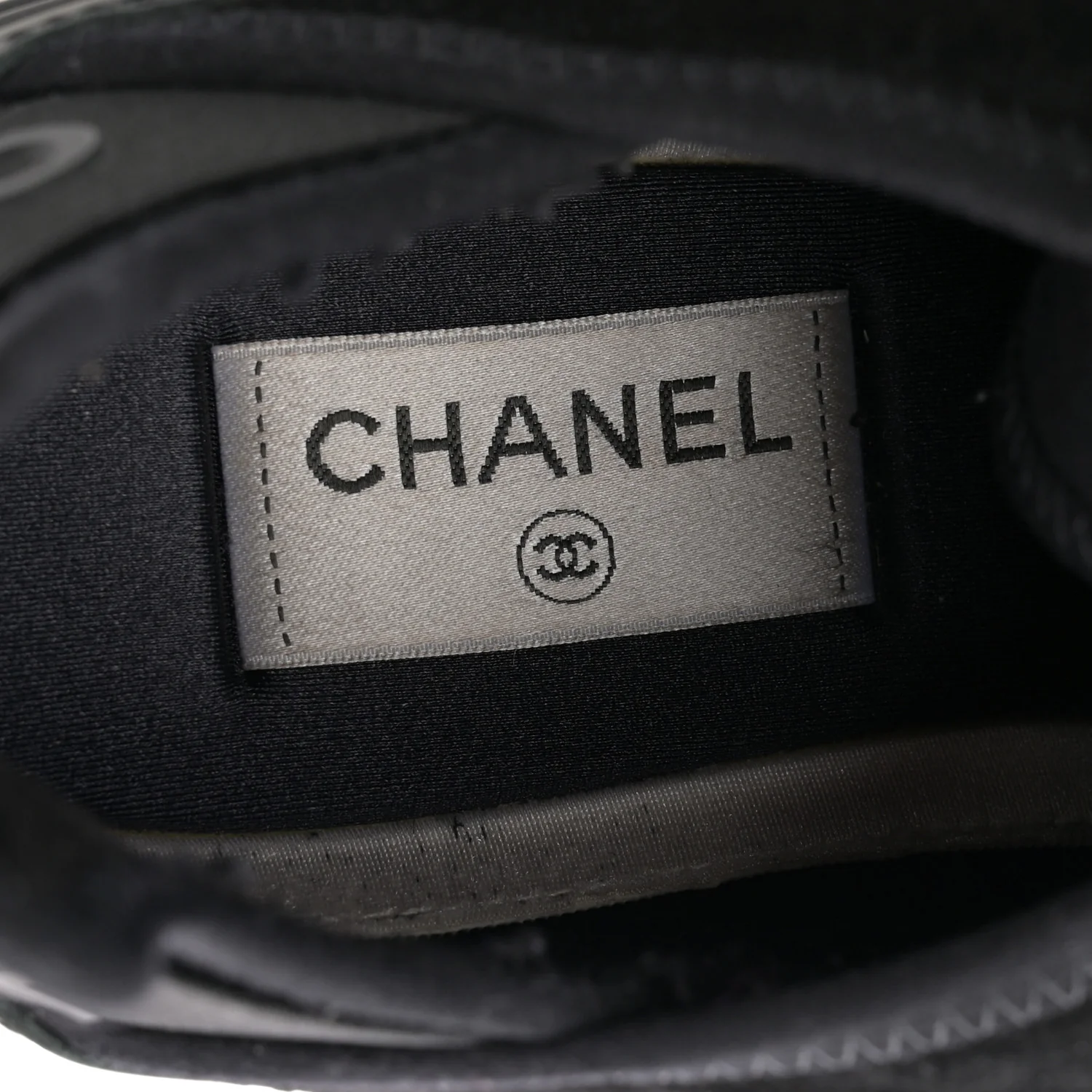 Velvet Calfskin Mixed Fibers CC Sneakers 40 Black - Image 9