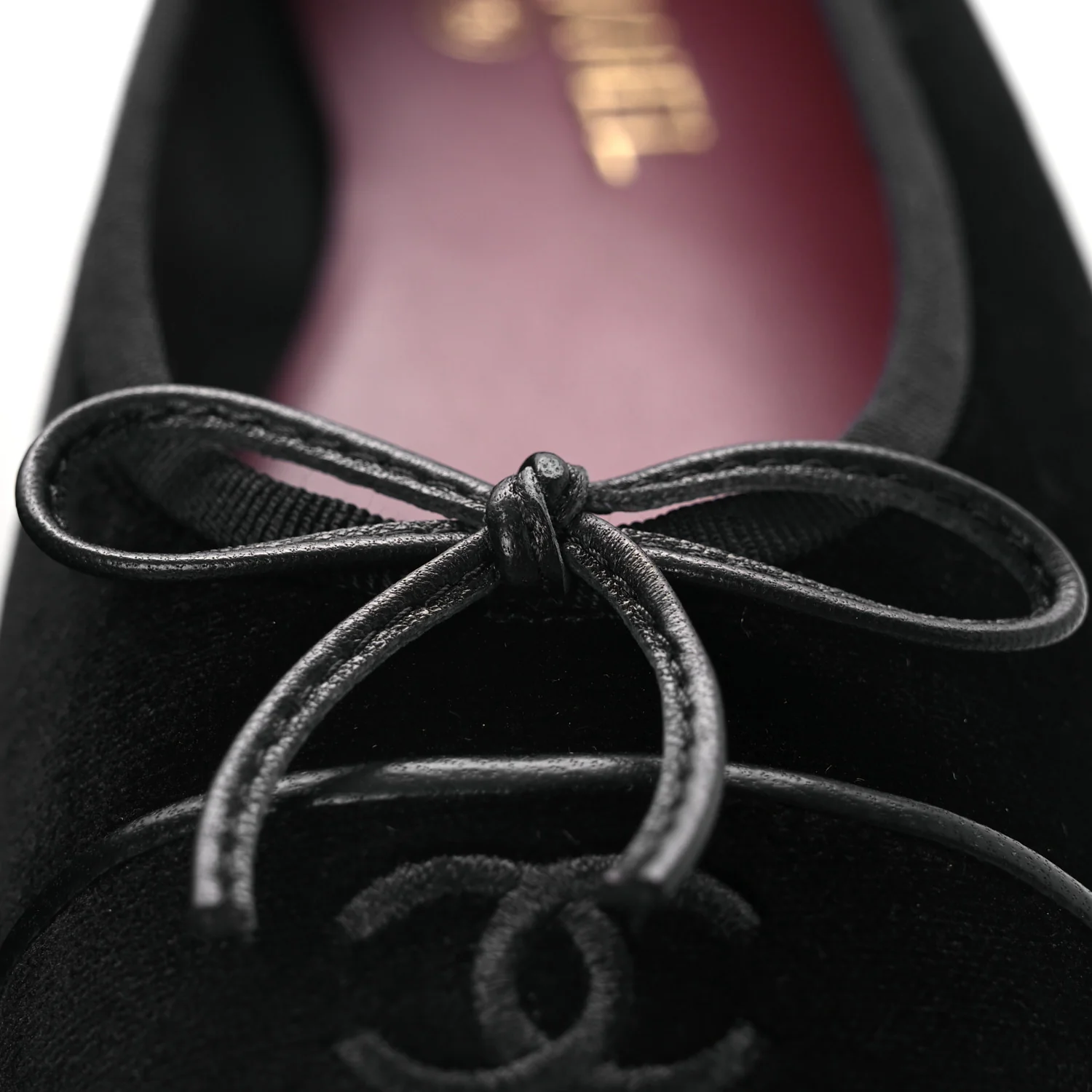 Velvet Cap Toe Ballerina Flats 40 Black - Image 11