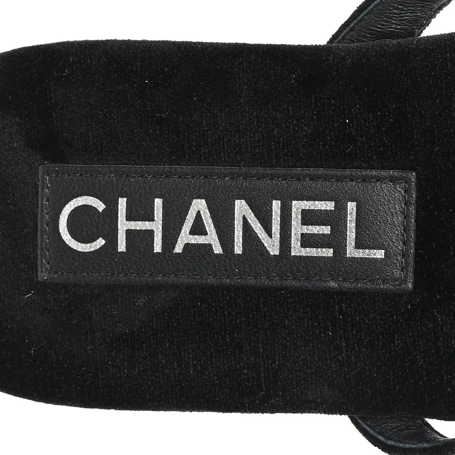 Velvet Crystal CC Thong Sandals 38 Black - Image 8