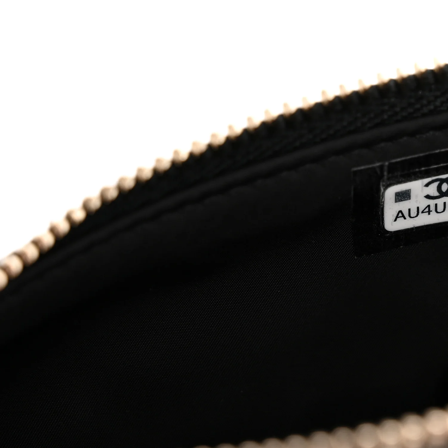Velvet Effect Nylon Shiny Crumpled Calfskin Mini Quilted Chanel 25 Clutch With Chain Black - Image 8